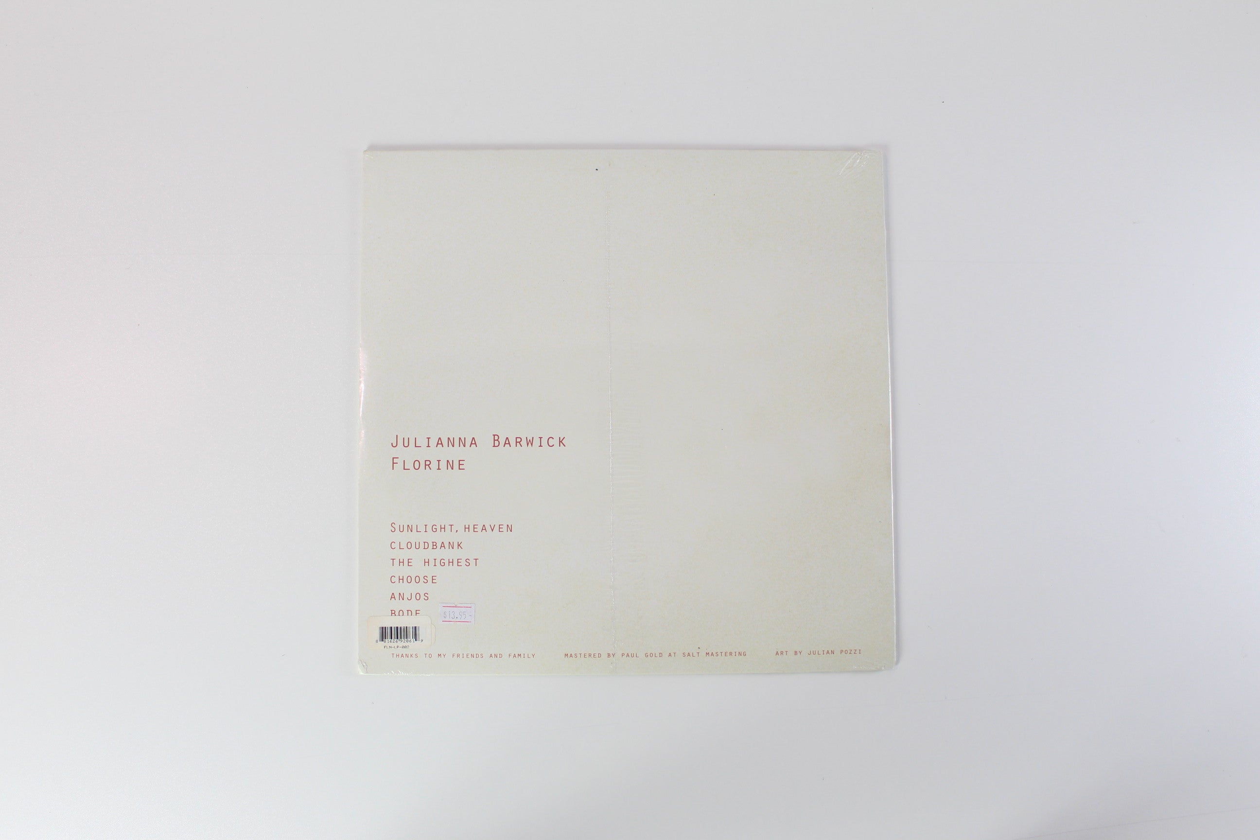 Julianna Barwick - Florine on Not On Label (Julianna Barwick Self-released) – 45 RPM – Sealed