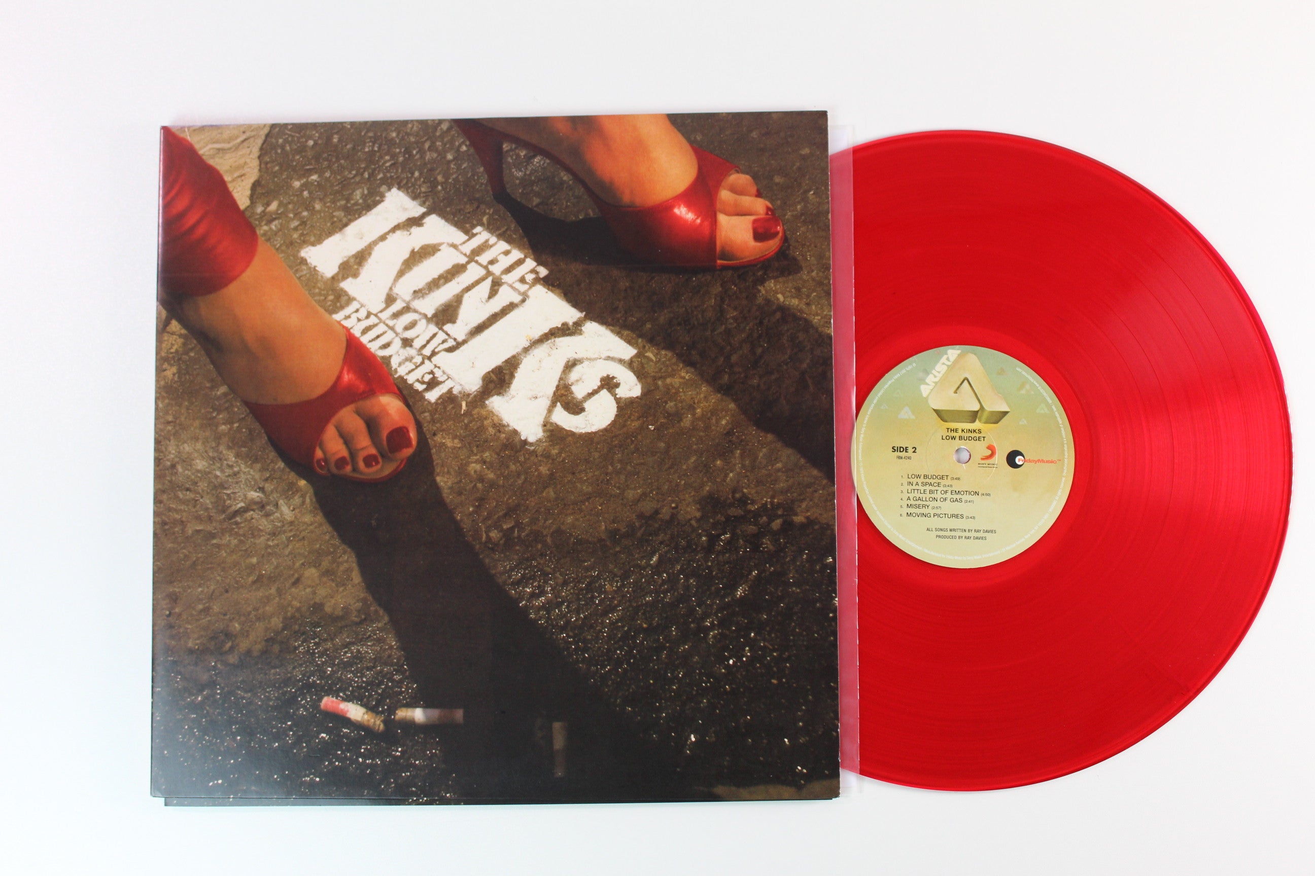 The Kinks - Low Budget on Arista Ltd Red Vinyl Reissue