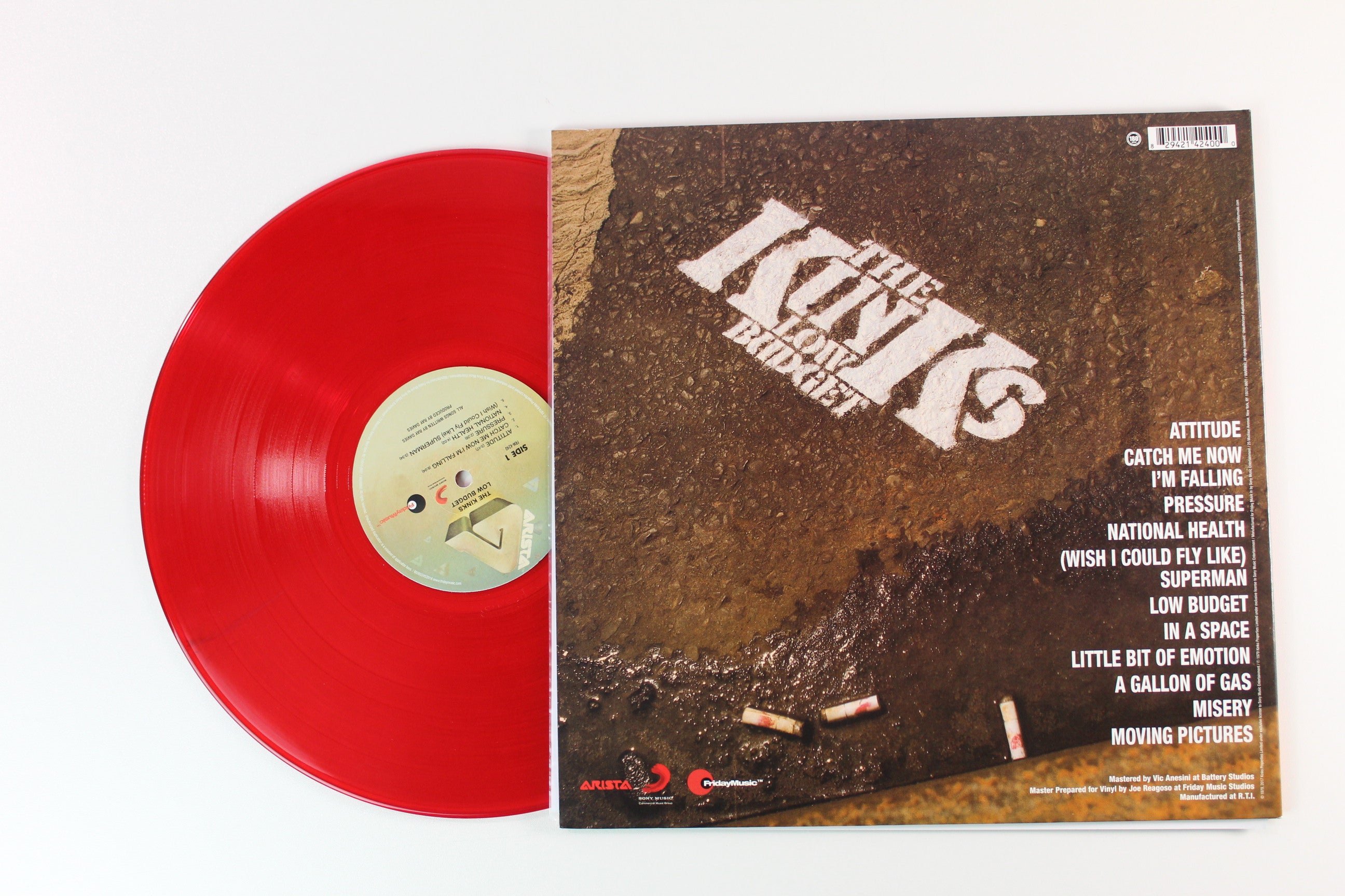 The Kinks - Low Budget on Arista Ltd Red Vinyl Reissue