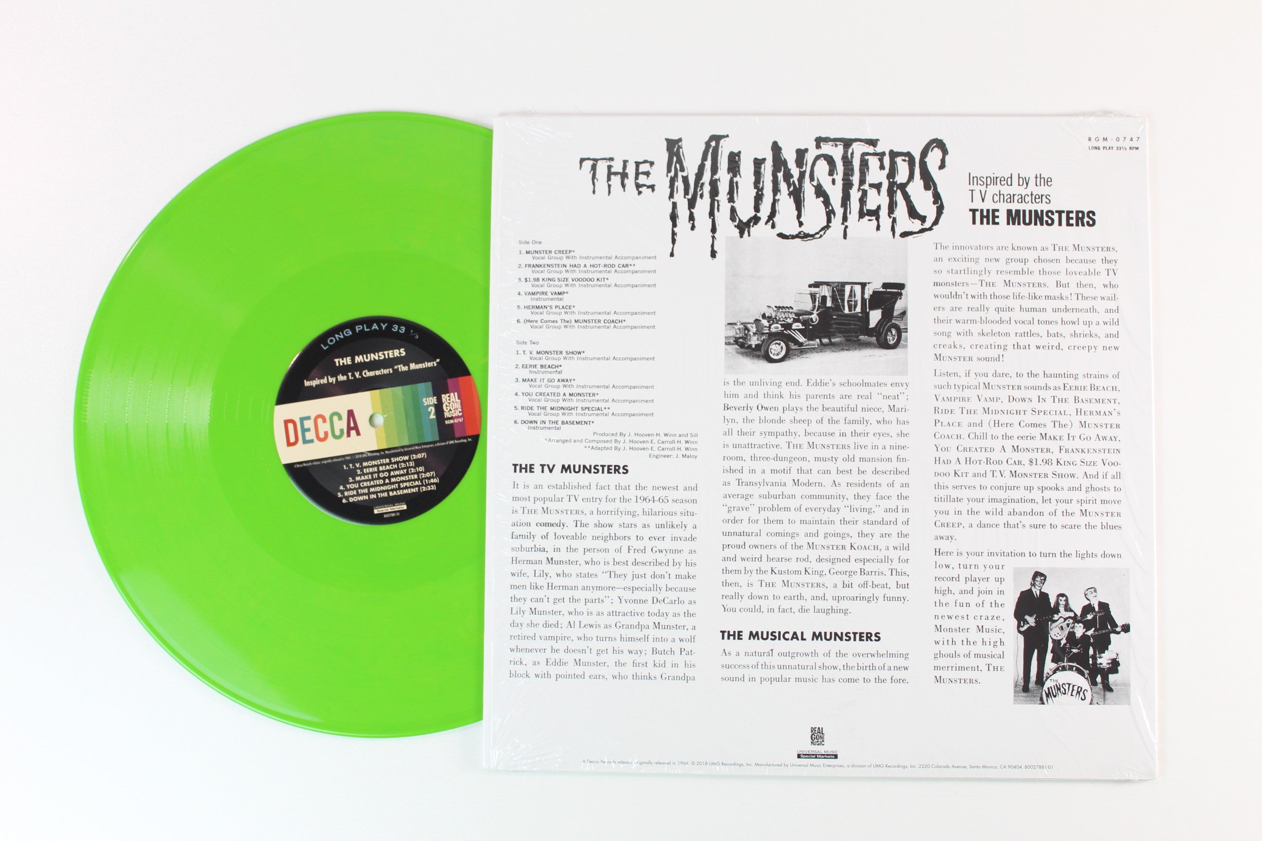 The Munsters - The Munsters on Decca Real Gone Music Ltd Herman Green Vinyl Reissue