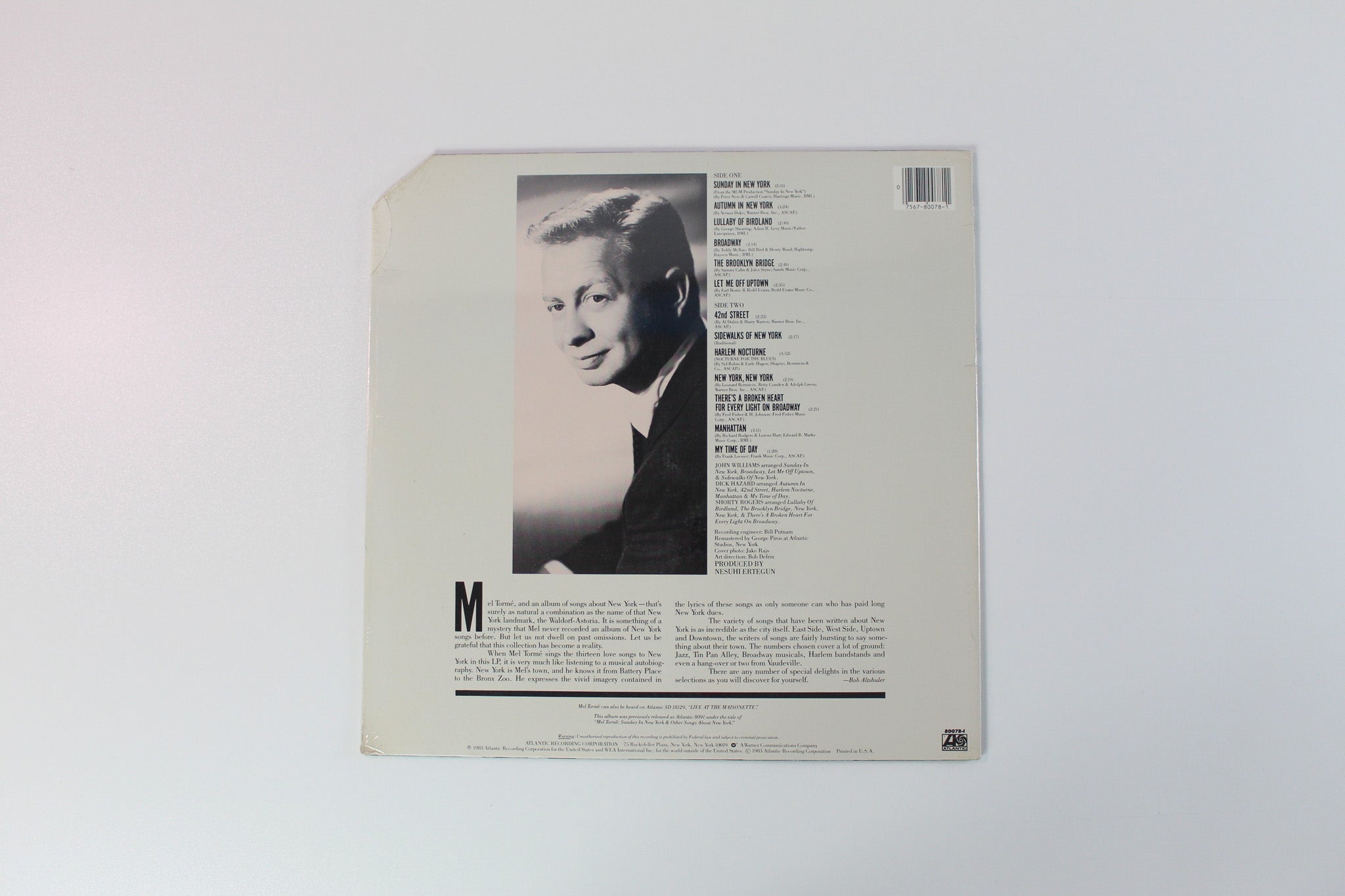 Mel Tormé - Songs Of New York on Atlantic - Sealed