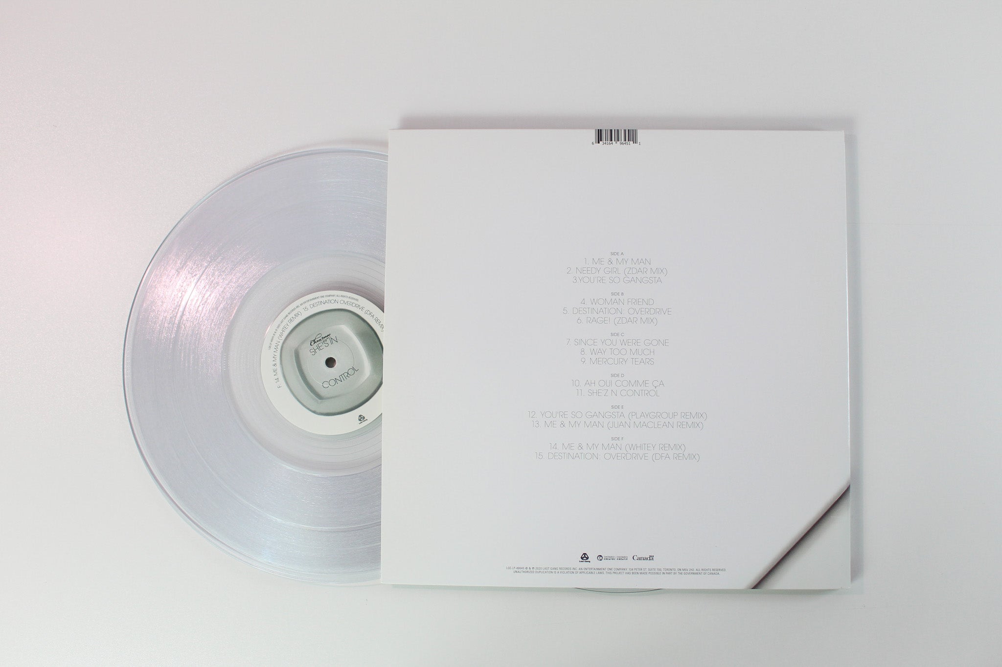 Chromeo - She's In Control on Last Gang Records - Clear Vinyl