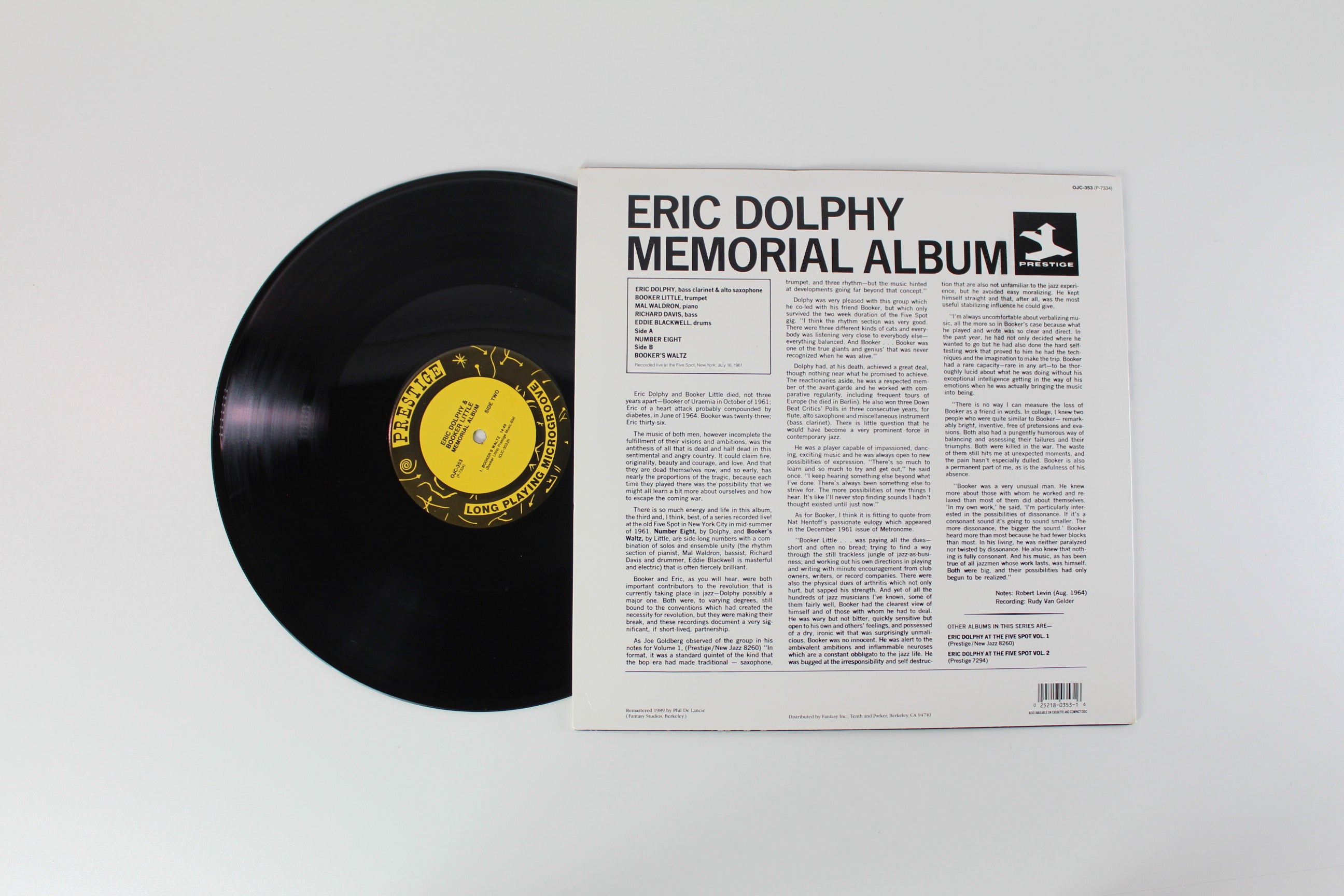Eric Dolphy, Booker Little - Memorial Album Recorded Live At The Five Spot on Prestige / Original Jazz Classics