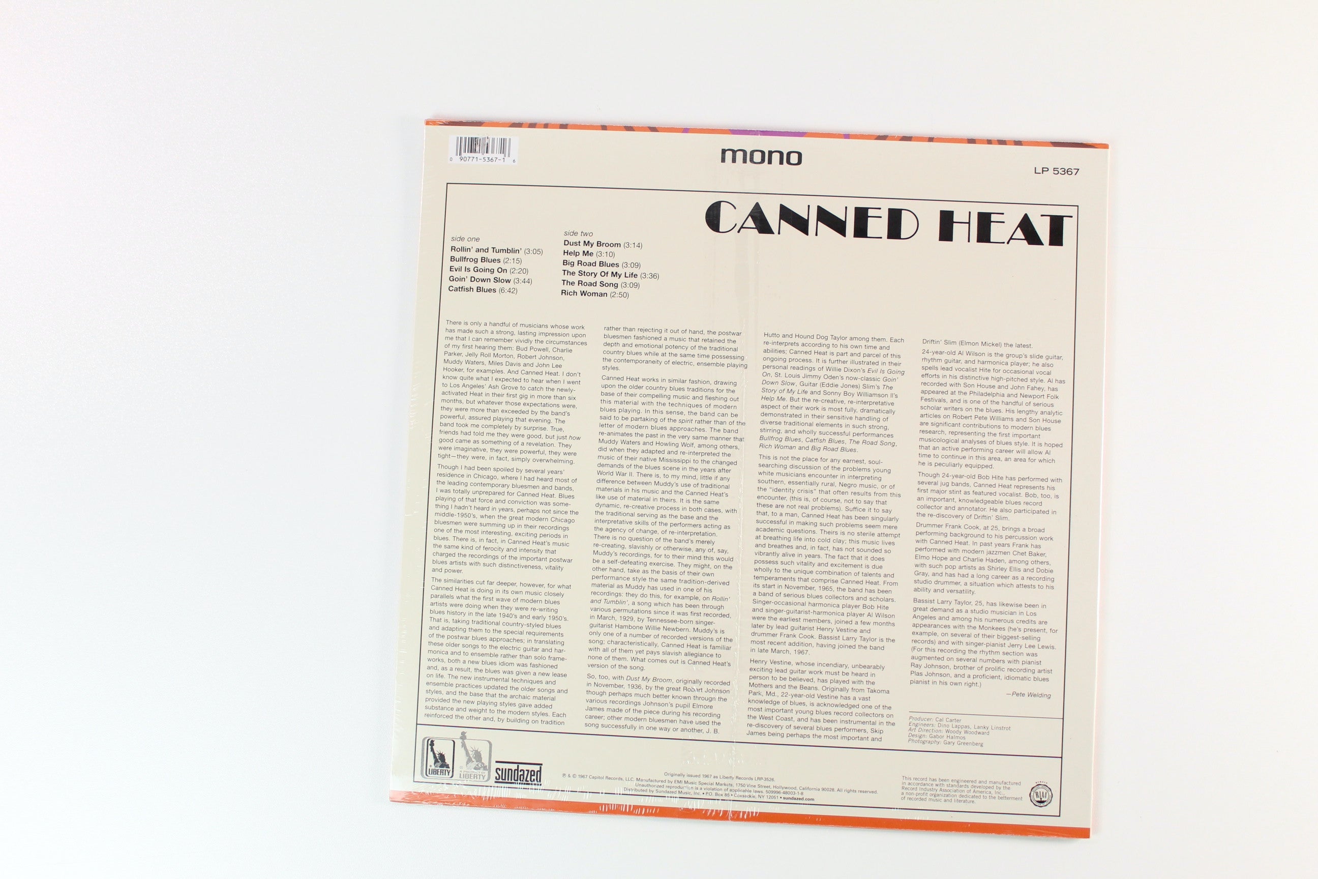 Canned Heat - Canned Heat on Sundazed Mono Reissue Sealed