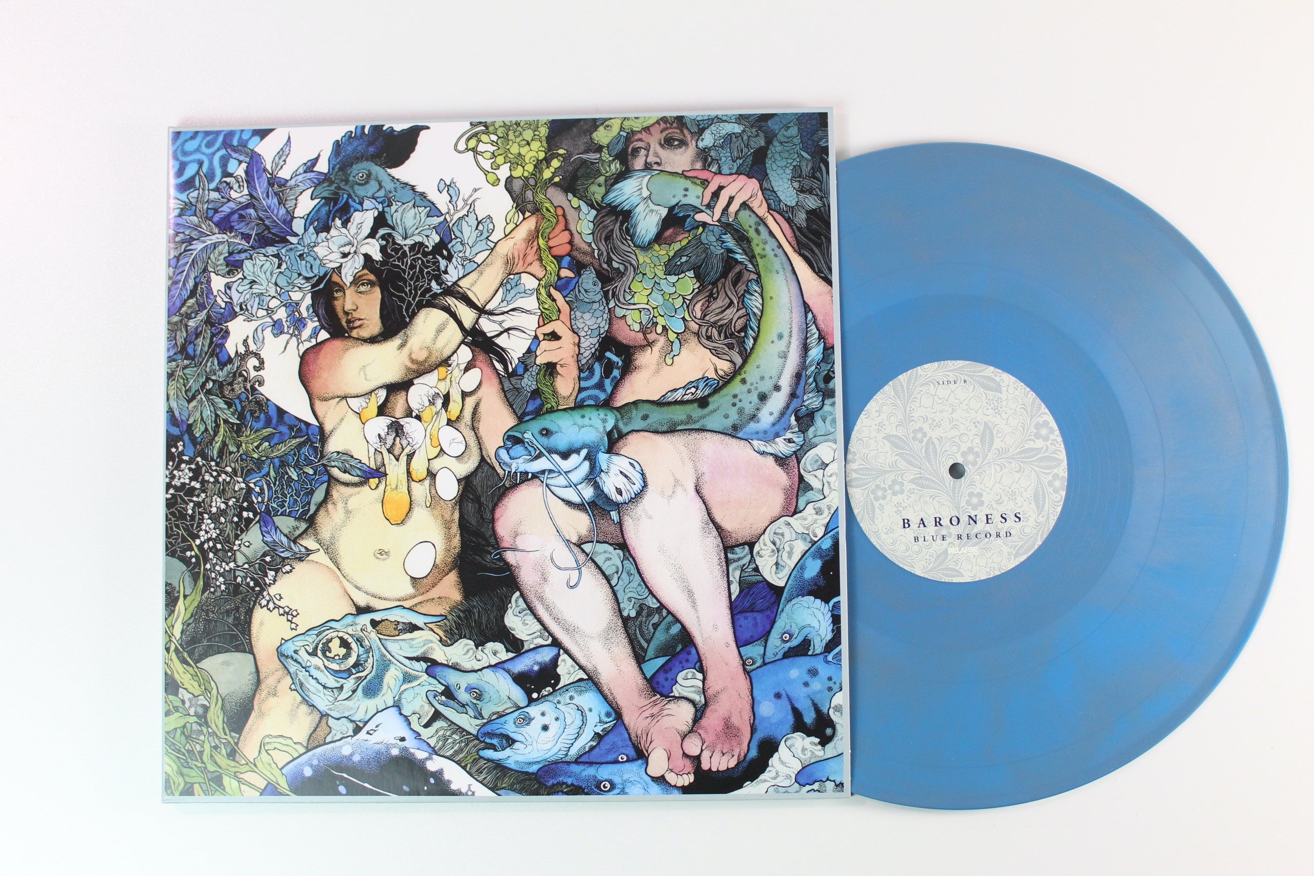 Baroness - Blue Record on Relapse Records - Blue and Metallic Silver Galaxy Merge Colored Vinyl