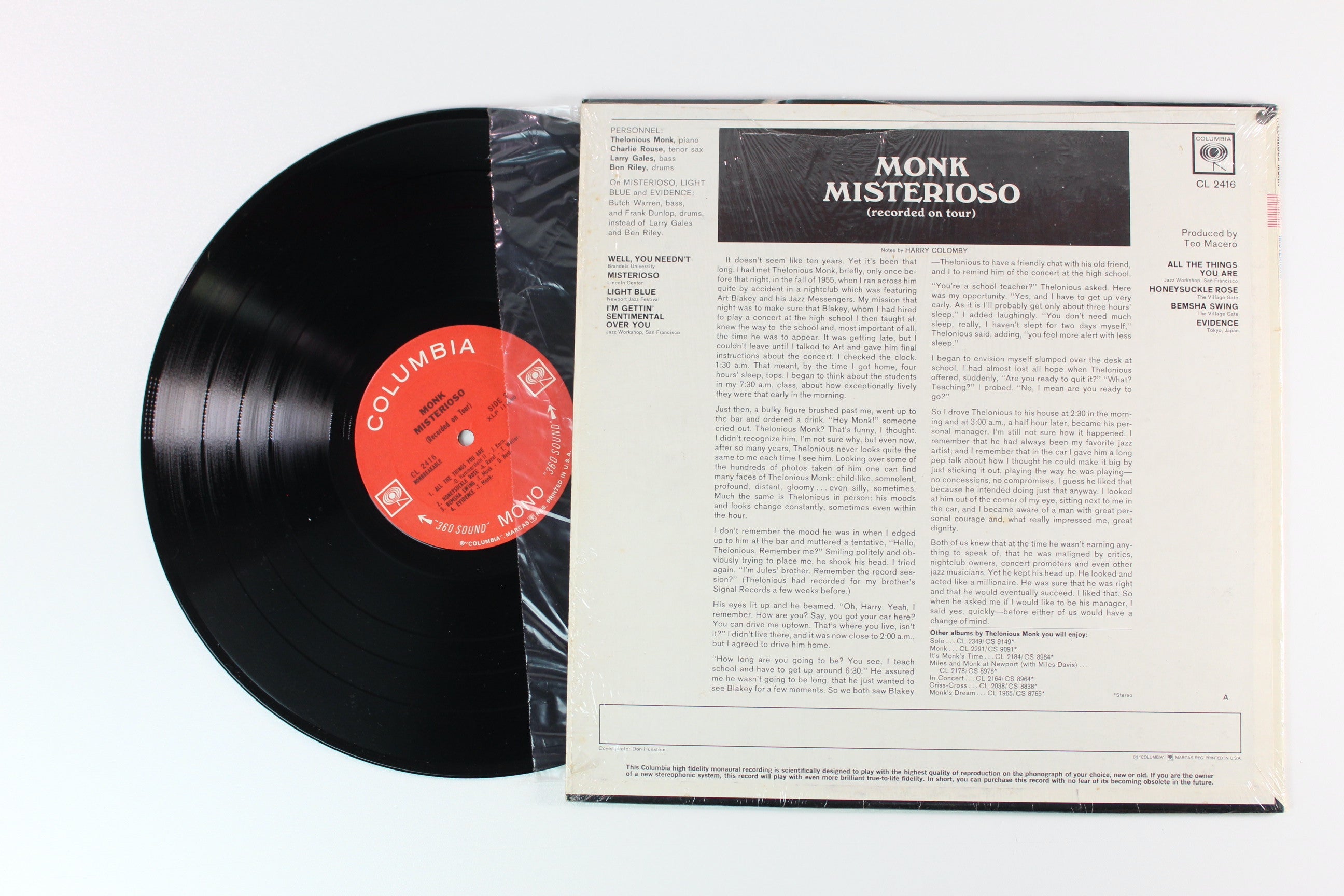 Thelonious Monk - Misterioso on Columbia Mono