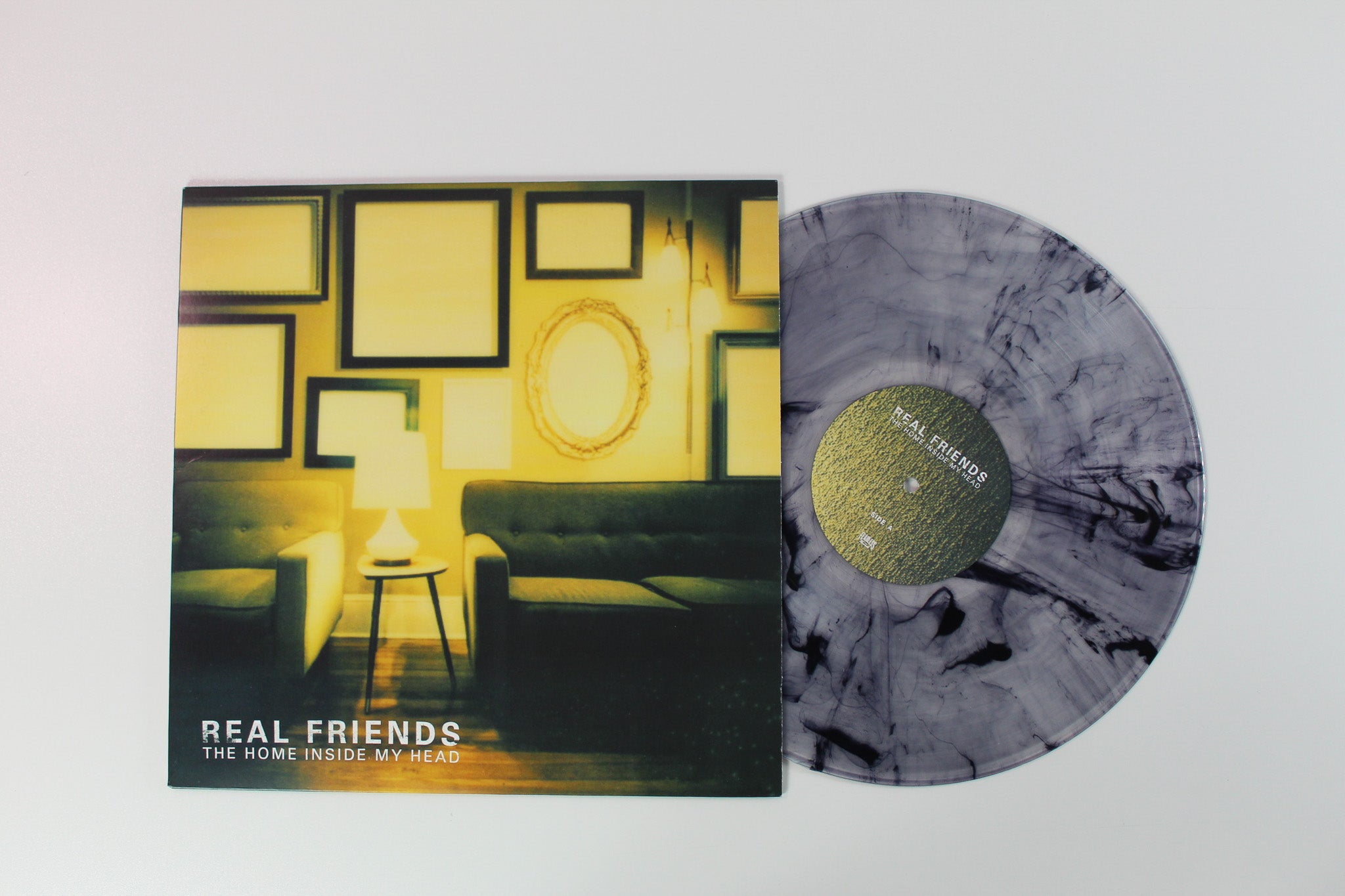Real Friends - The Home Inside My Head on Fearless Records - Milky w/ Black Clouds Colored Vinyl