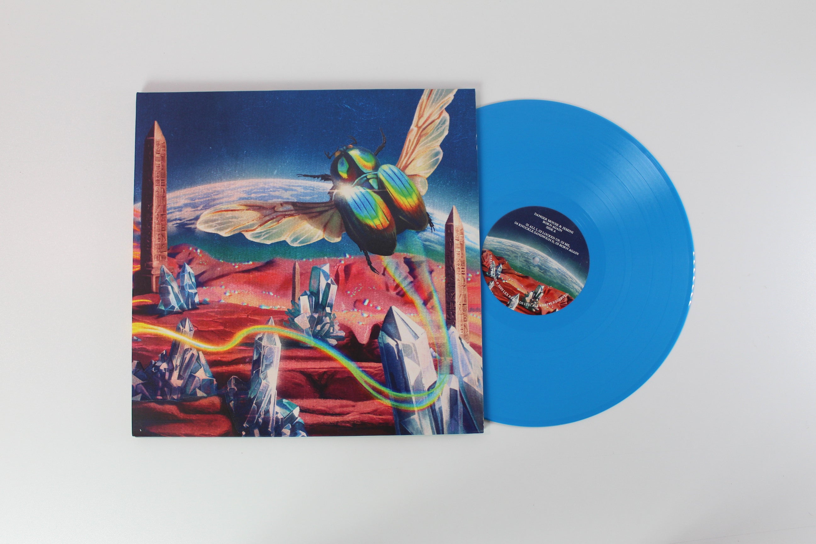 Danger Mouse, Jemini The Gifted One - Born Again on Lex Records – Blue (Pacific Blue) Colored Vinyl