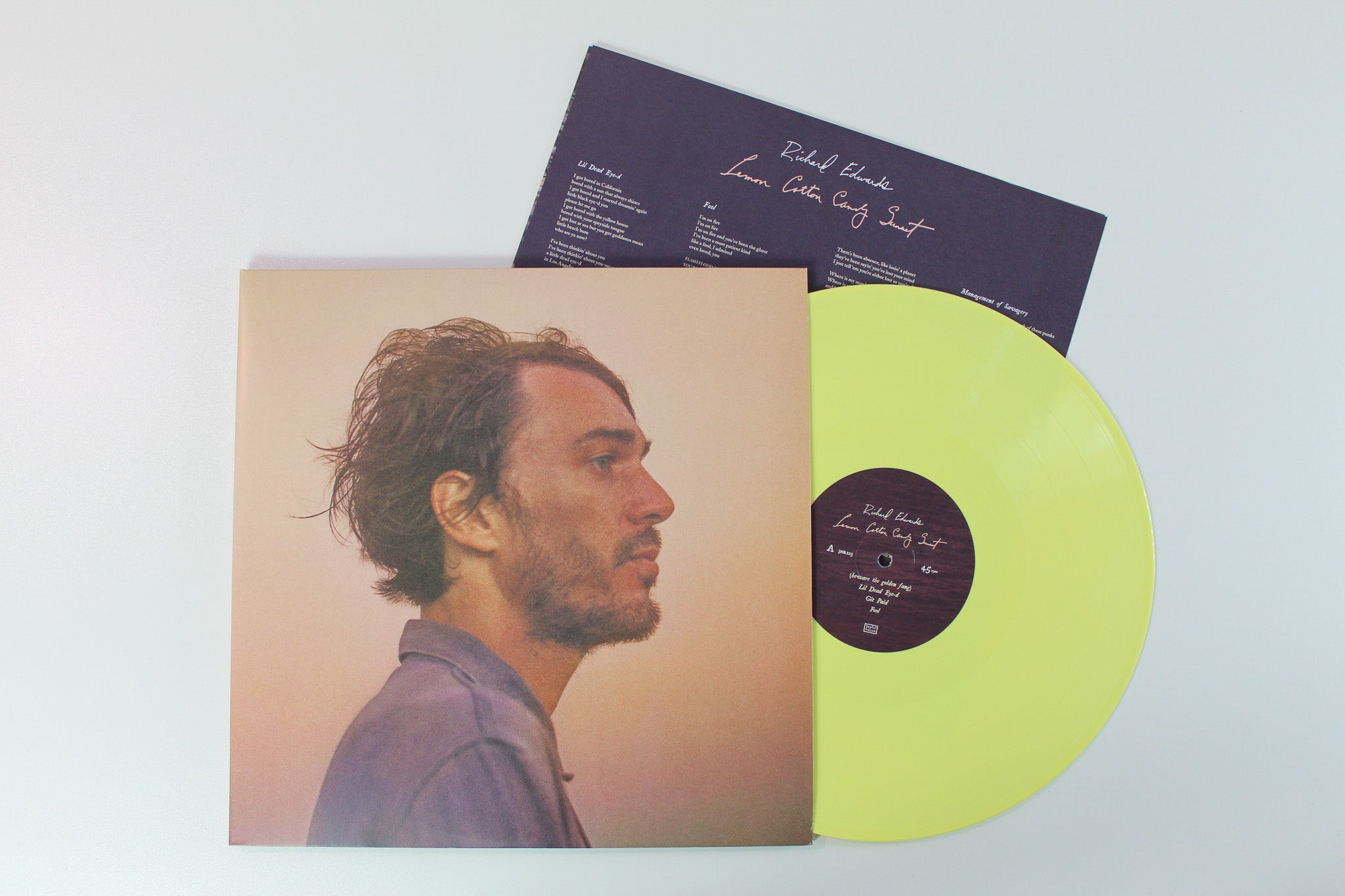 Richard Edwards - Lemon Cotton Candy Sunset on Joyful Noise Recordings - Pink and Yellow Vinyl
