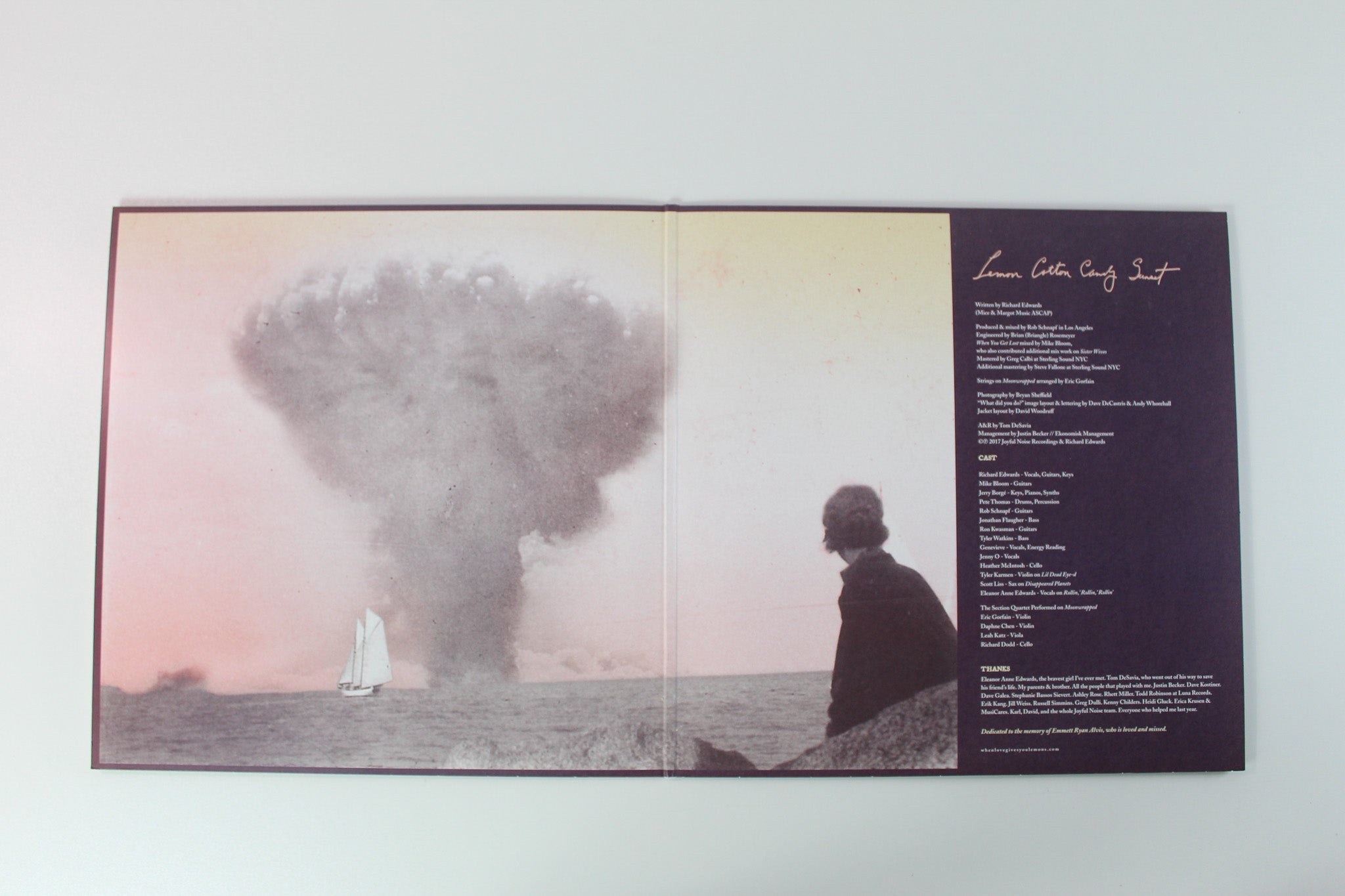 Richard Edwards - Lemon Cotton Candy Sunset on Joyful Noise Recordings - Pink and Yellow Vinyl