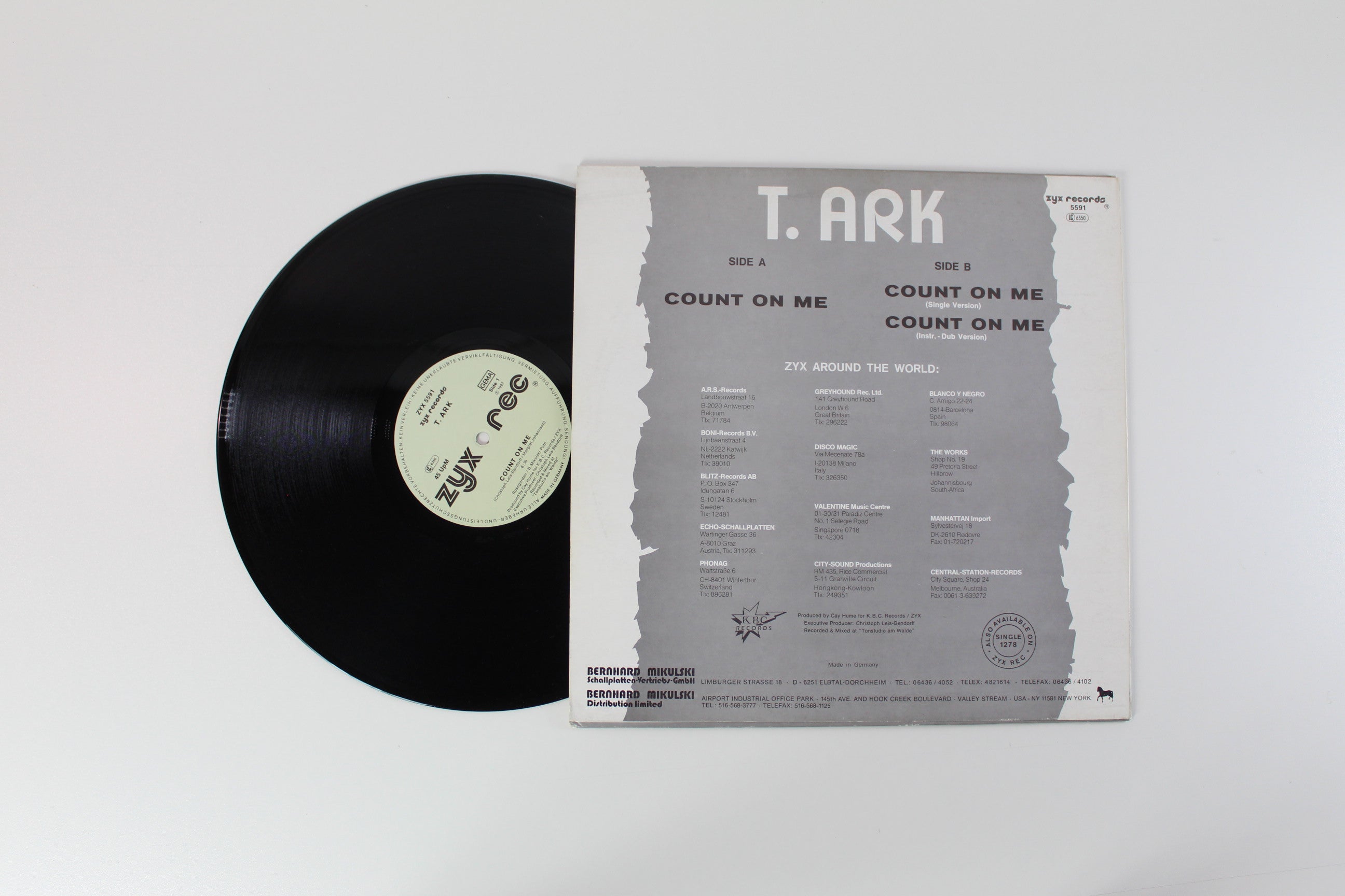 T. Ark - Count On Me on ZYX Records - 12" Single