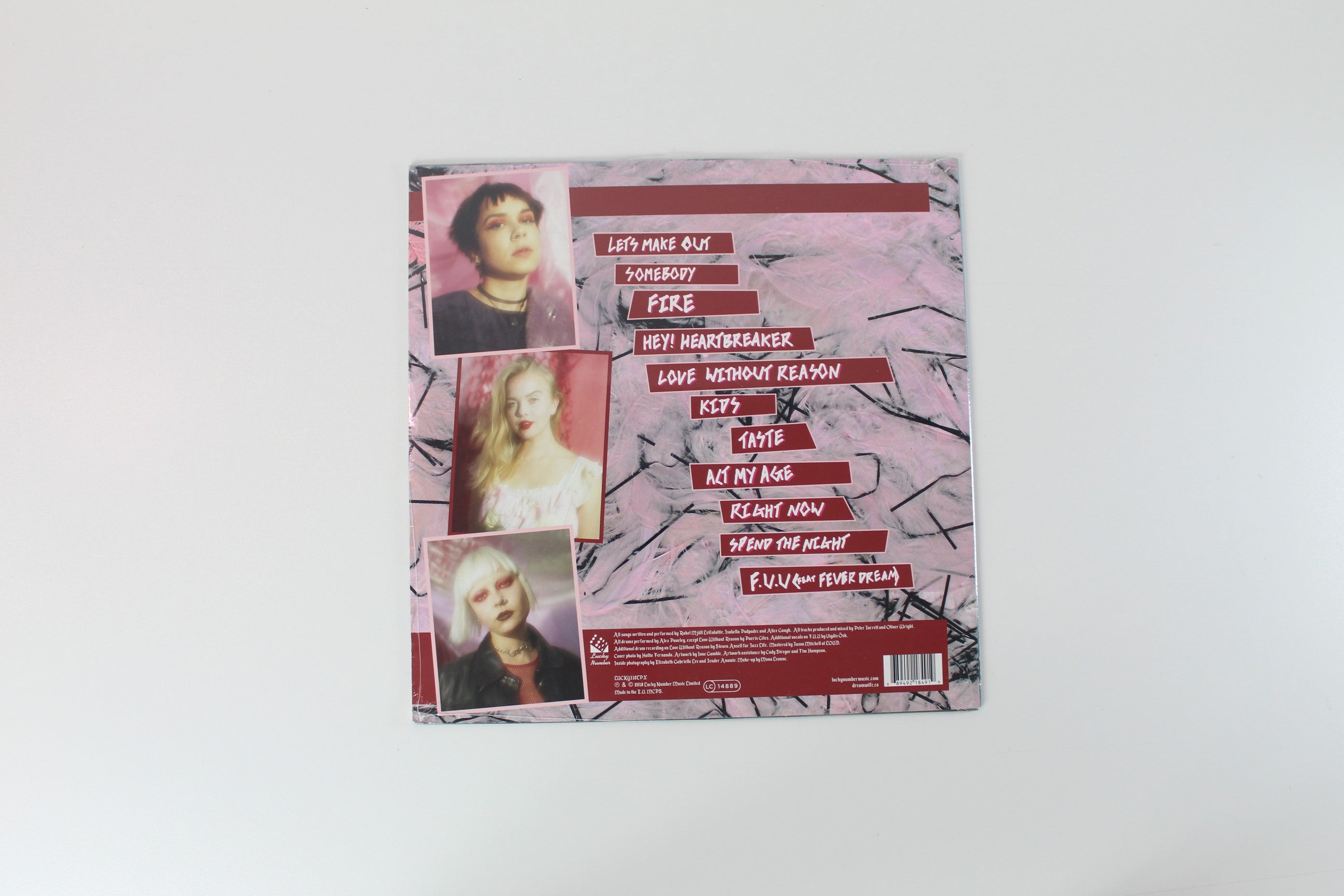 Dream Wife - Dream Wife on Lucky Number - Clear With Deep Red Blood Splatter colored vinyl - Sealed