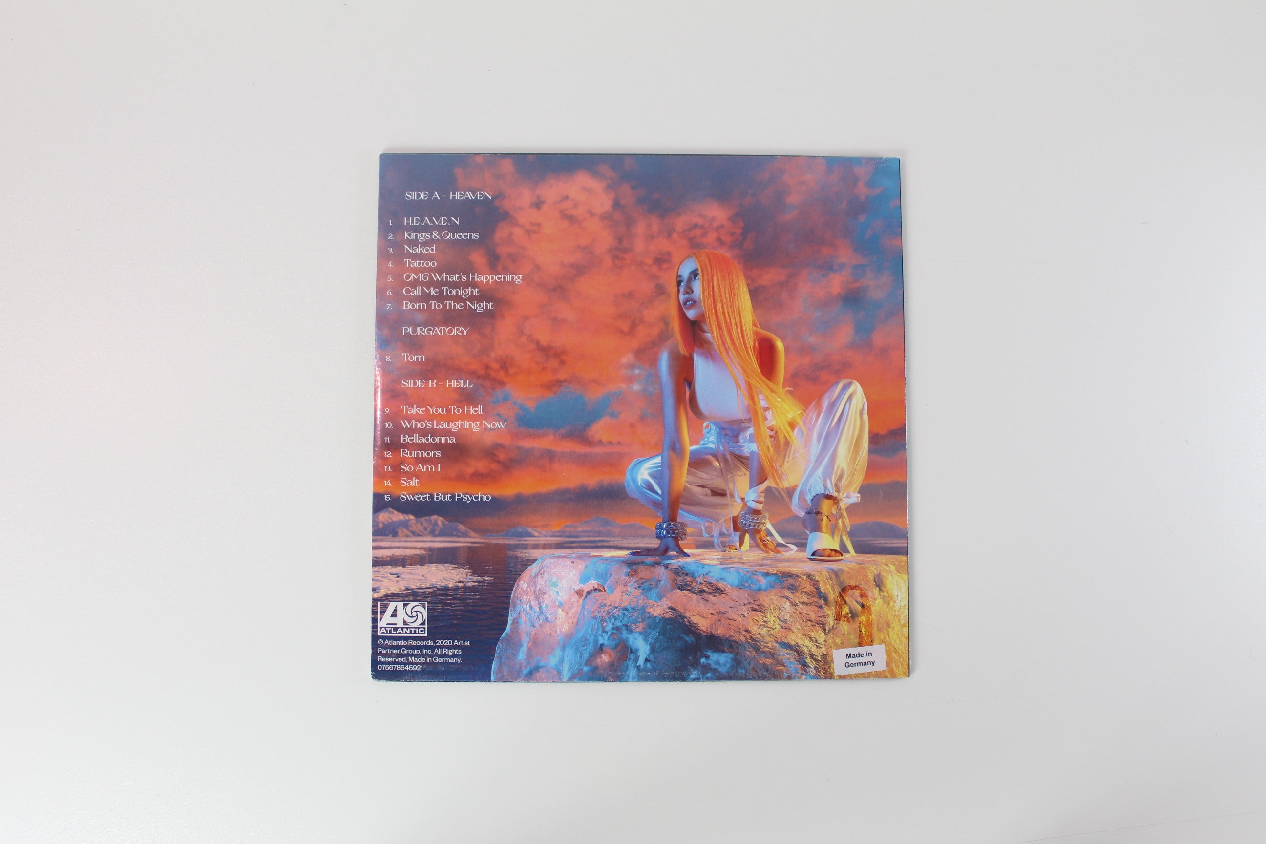 Ava Max - Heaven & Hell on Atlantic - Sealed - Blue [Transparent Curacao] colored vinyl