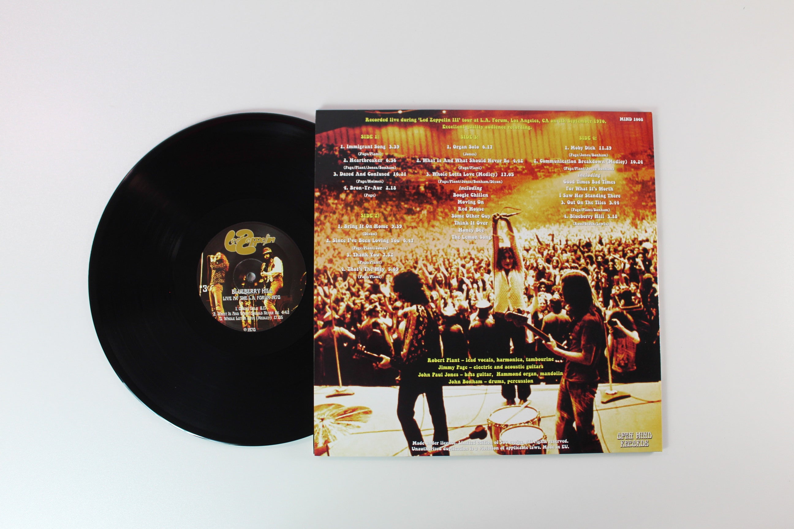 Led Zeppelin - Blueberry Hill - Live At L.A. Forum 1970 on Open Mind Records - Unofficial pressing