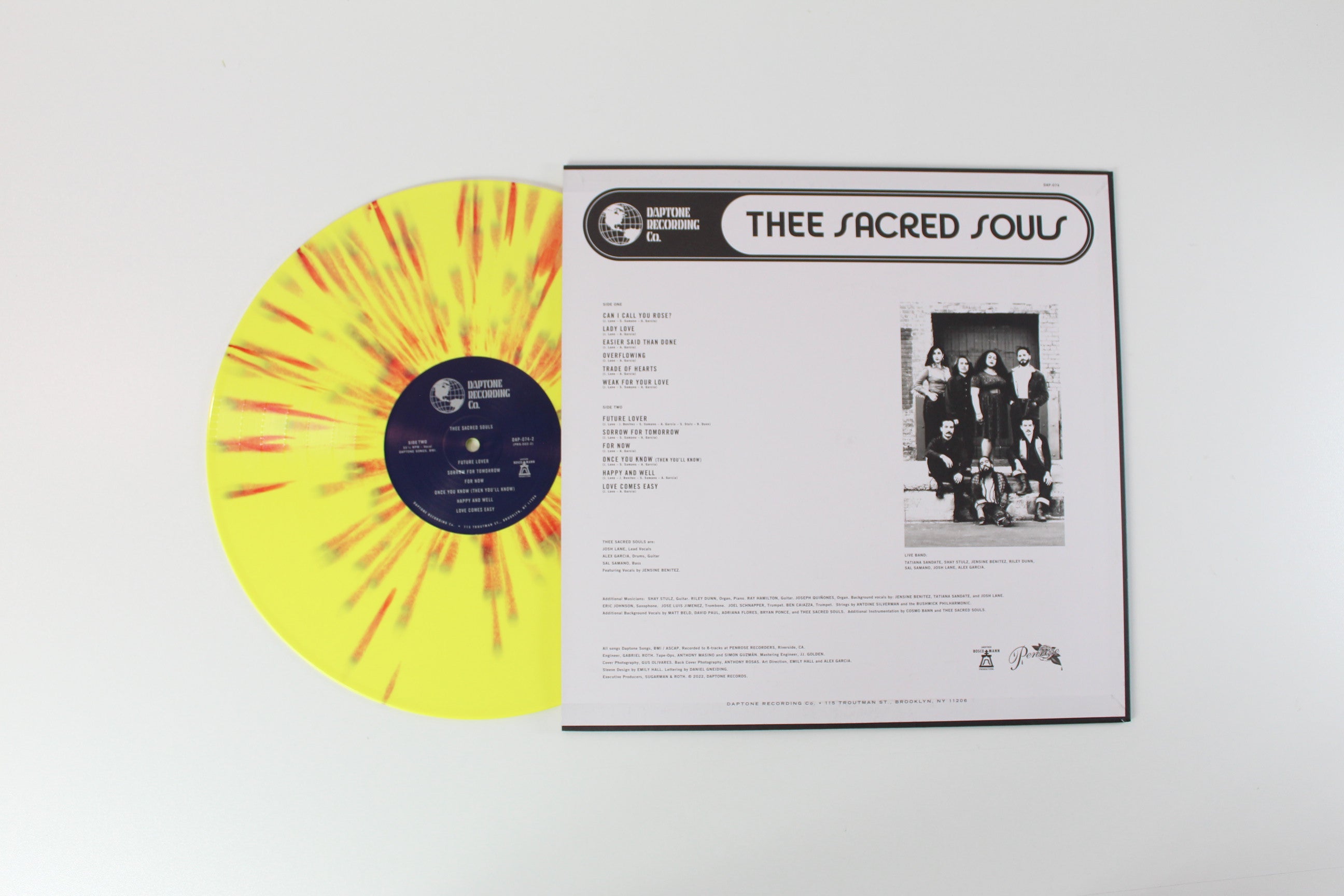 Thee Sacred Souls - Thee Sacred Souls on Daptone Ltd. Yellow w/ Red Splatter Vinyl