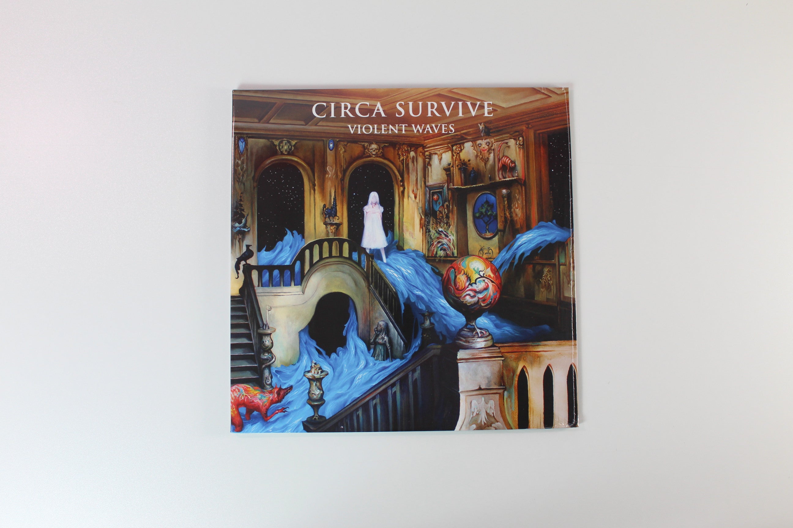 Circa Survive - Violent Waves on Sumerian Ltd 45 RPM Black Inside Royal Blue w/ Baby Blue Splatter Reissue Sealed