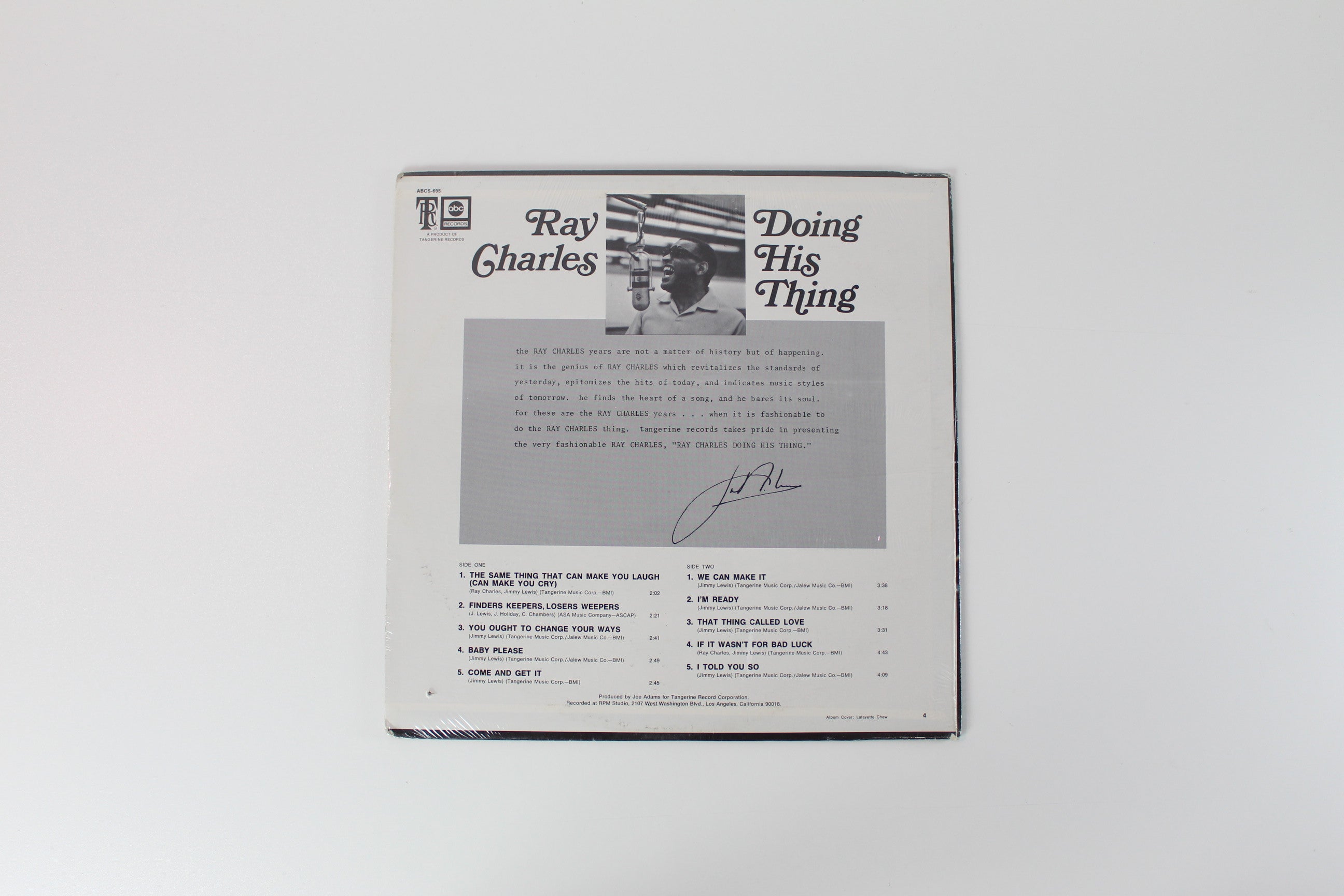 Ray Charles - Doing His Thing on Tangerine Sealed