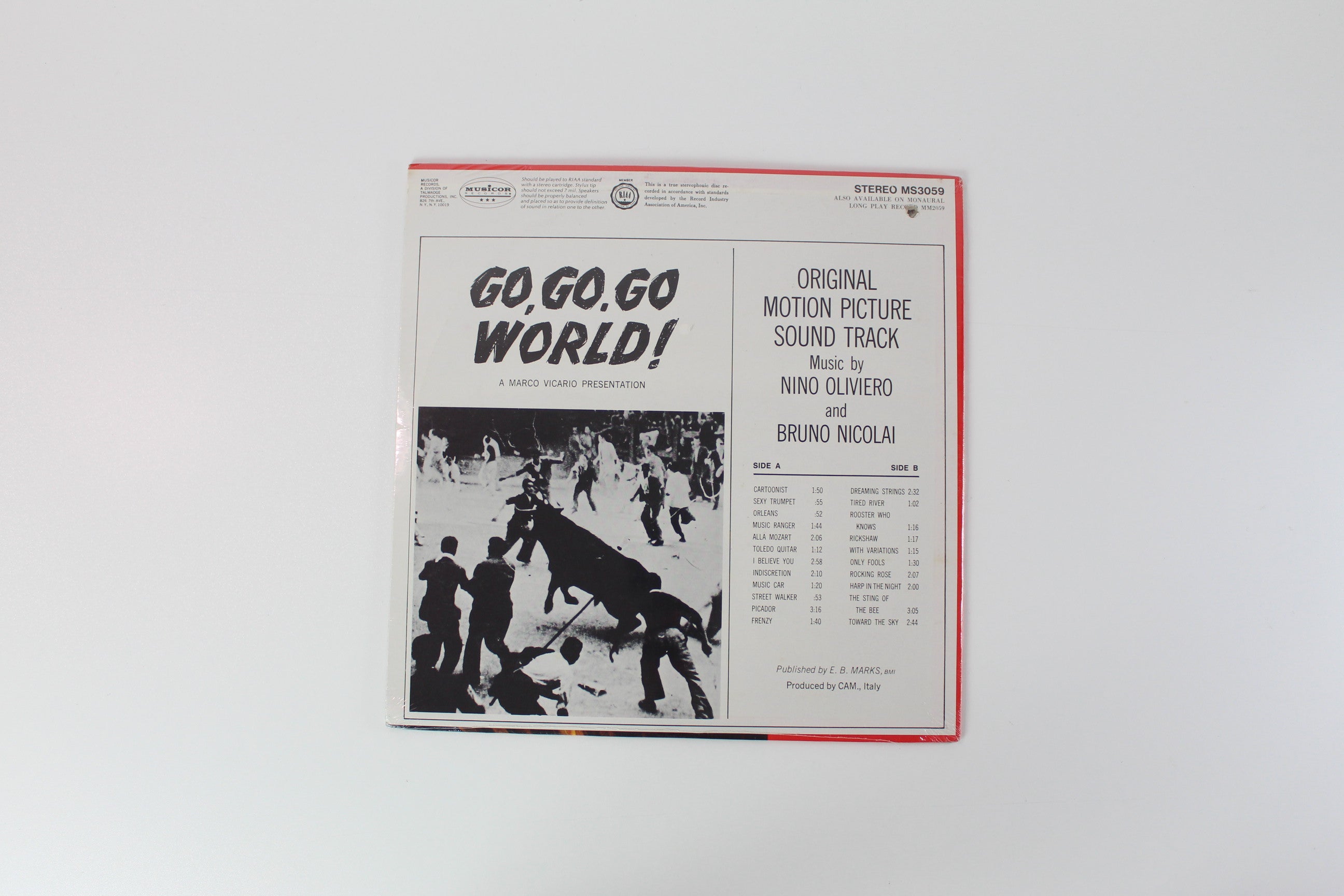 Nino Oliviero & Bruno Nicolai - Go Go Go World! (Original Motion Picture Soundtrack) on Musicor Stereo Sealed