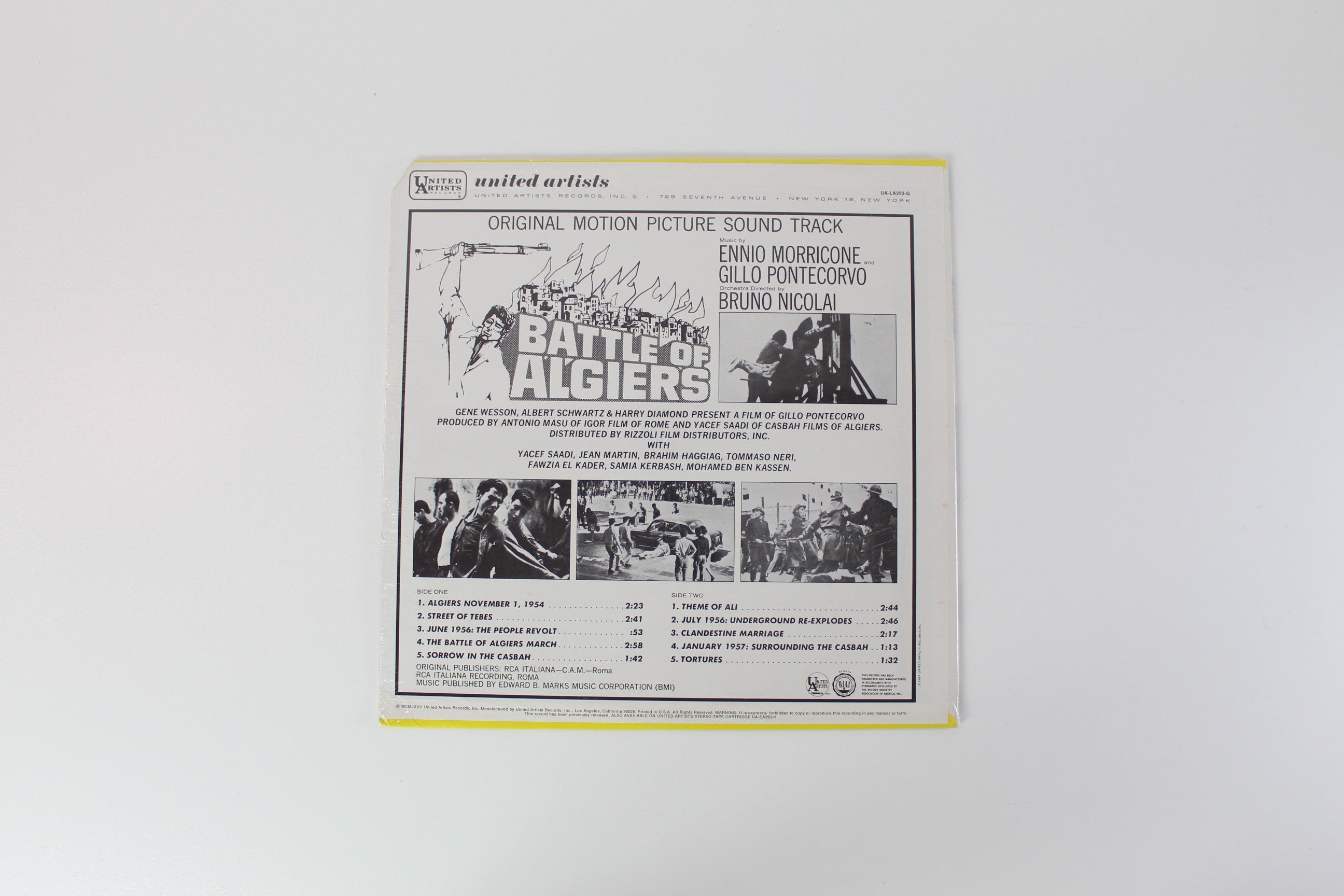 Ennio Morricone & Gillo Pontecorvo - Battle Of Algiers - Original Motion Picture Soundtrack on UA Stereo Reissue Sealed
