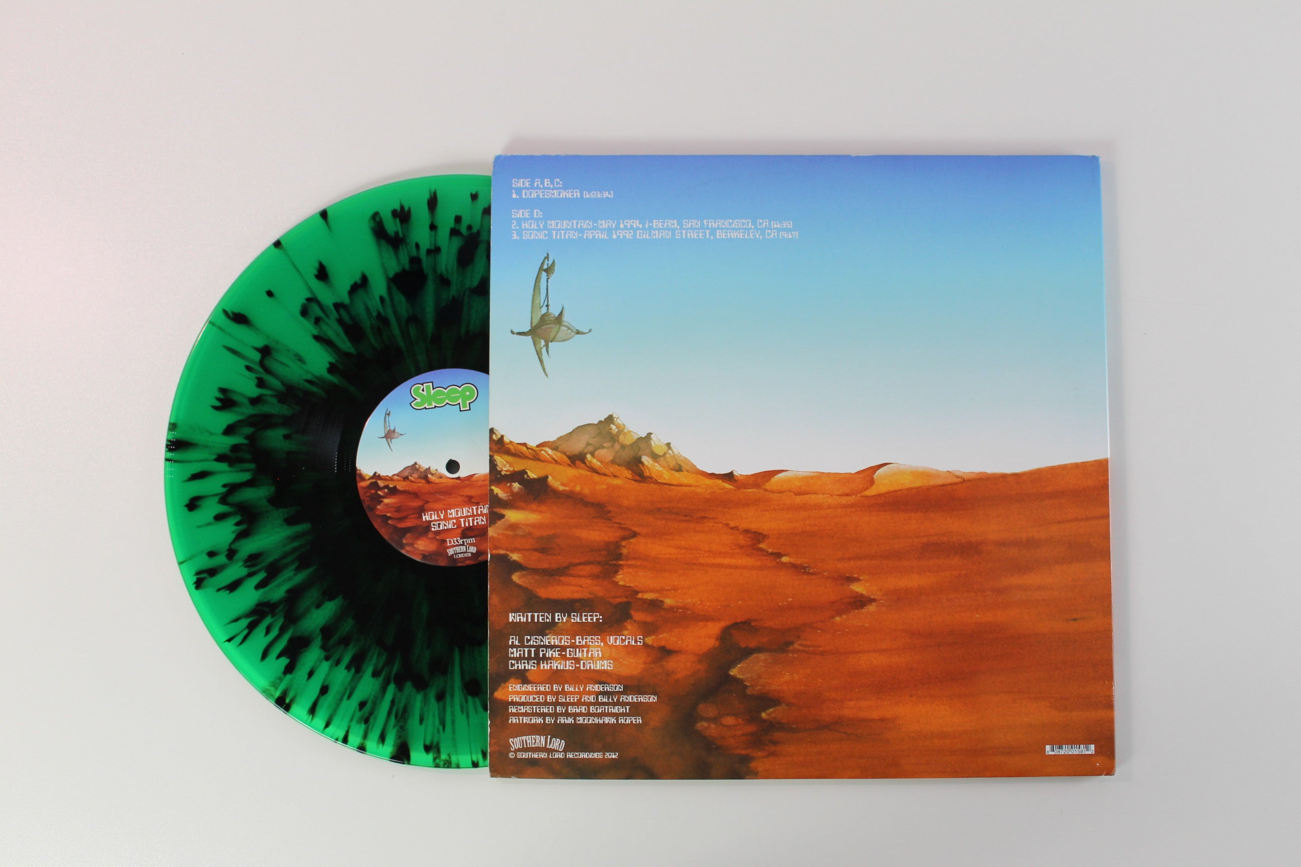 Sleep - Dopesmoker on Southern Lord Ltd Green/Black Splatter Reissue