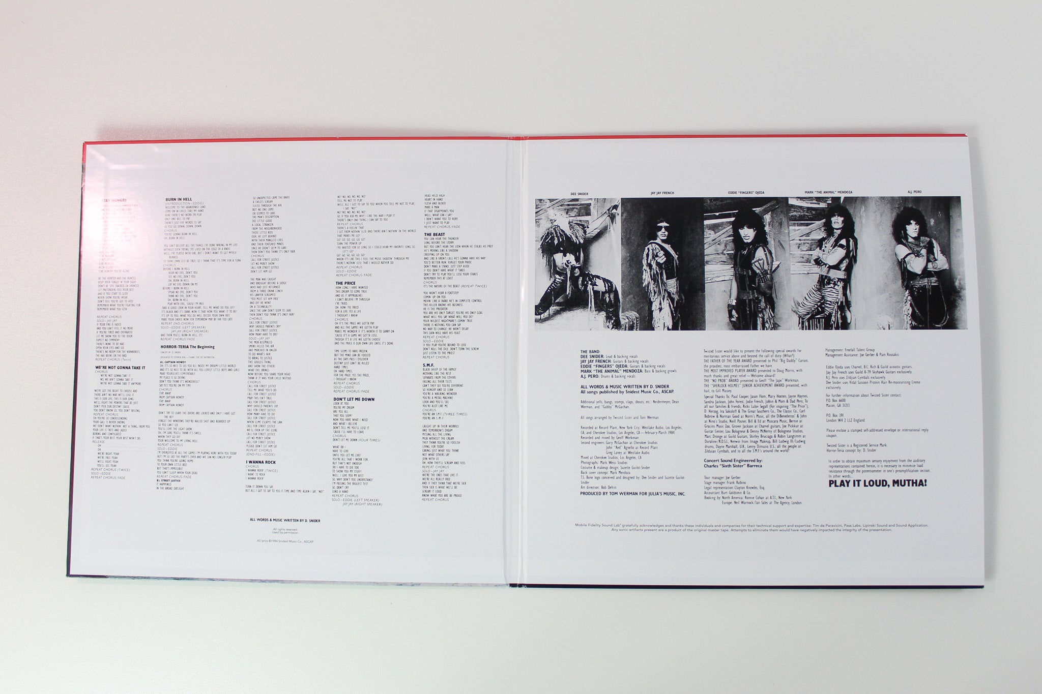 Twisted Sister - Stay Hungry on Mobile Fidelity Sound Lab Ltd Numbered 180 Gram Reissue