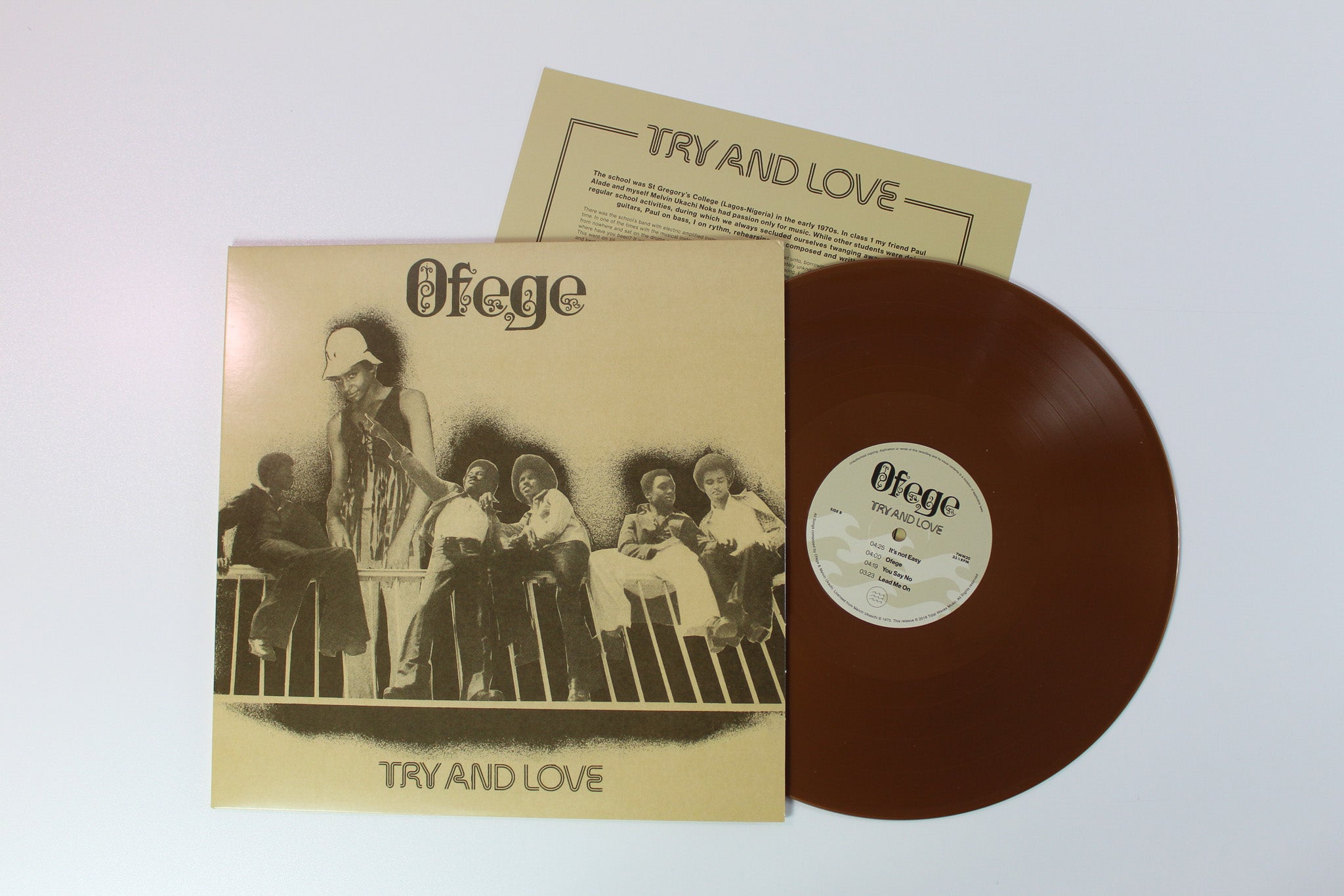 Ofege - Try And Love on Tidal Waves Music Ltd Bronze Vinyl