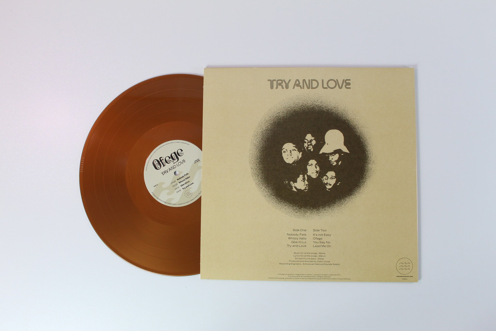 Ofege - Try And Love on Tidal Waves Music Ltd Bronze Vinyl