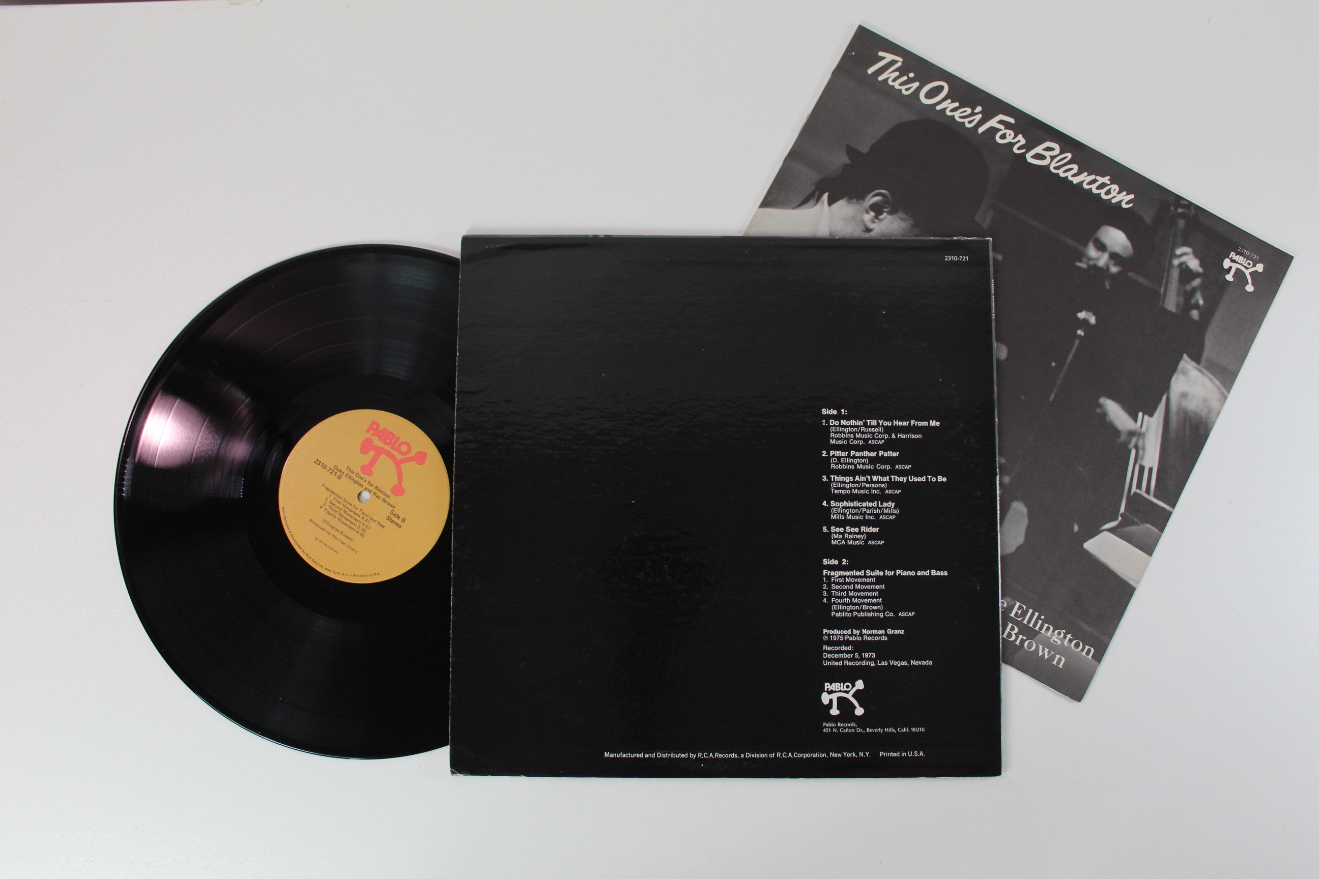 Duke Ellington, Ray Brown - This One's For Blanton on Pablo Records