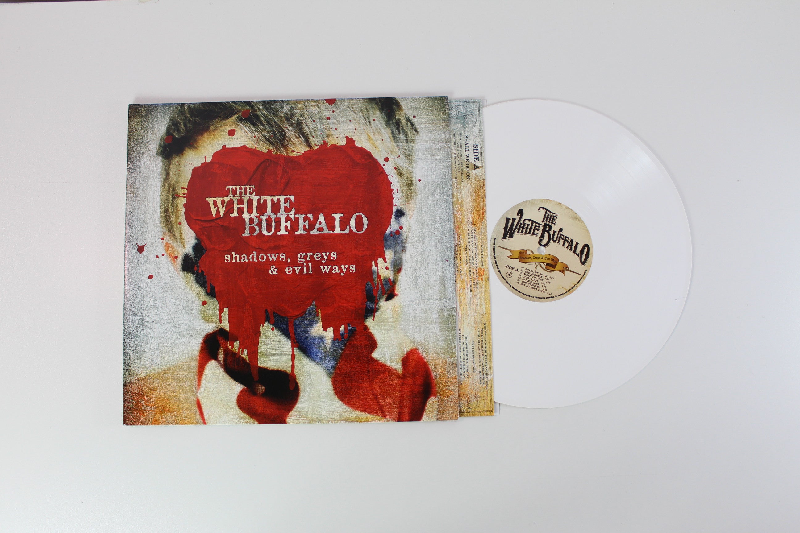 The White Buffalo - Shadows Greys & Evil Ways on Unison Music Group White Vinyl