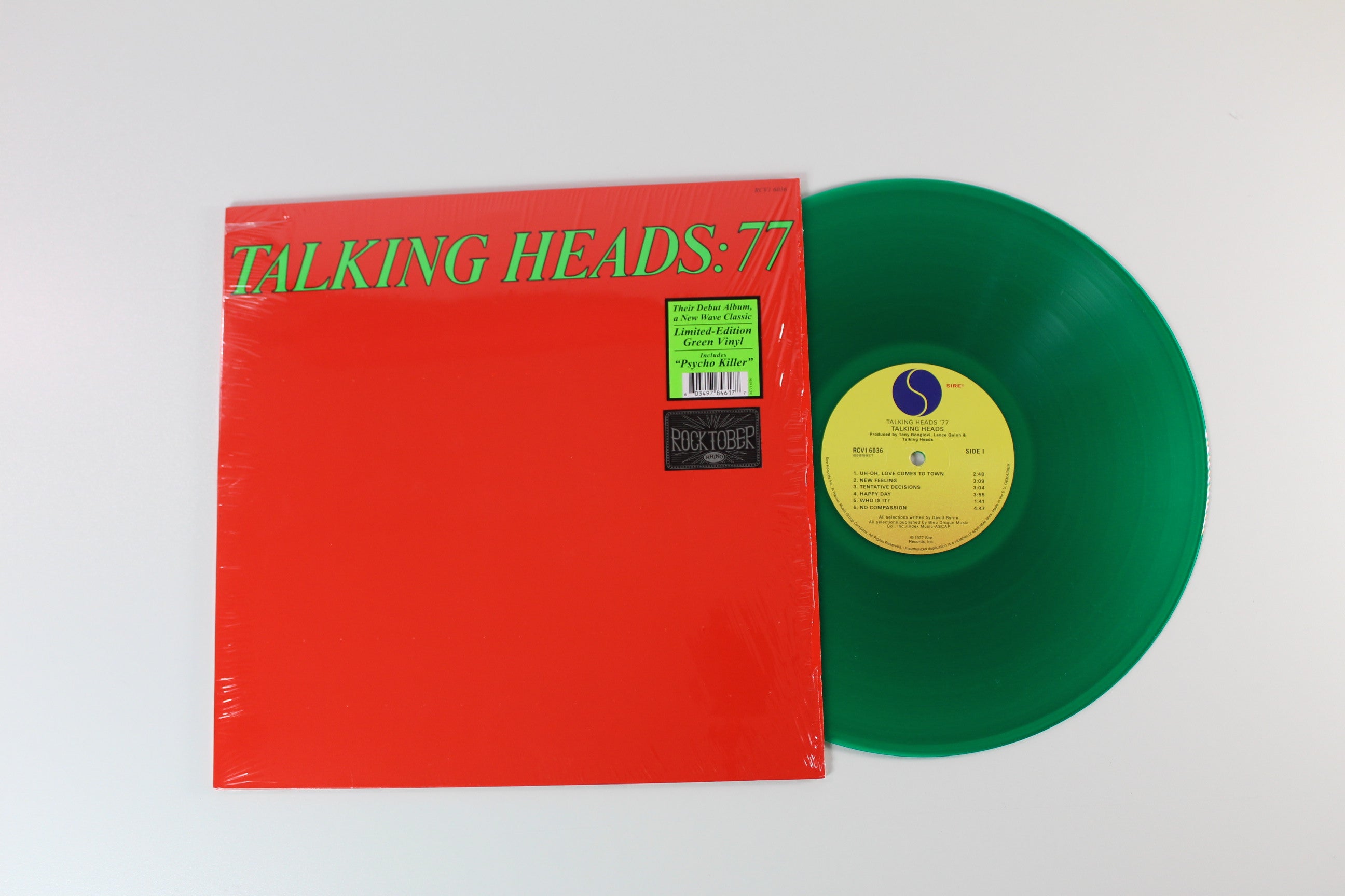 Talking Heads - Talking Heads: 77 on Sire Ltd Green Translucent Reissue