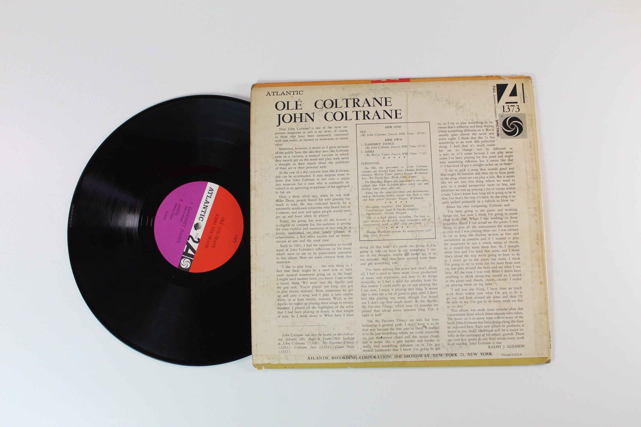 John Coltrane - Olé Coltrane on Atlantic Mono White Fan Logo