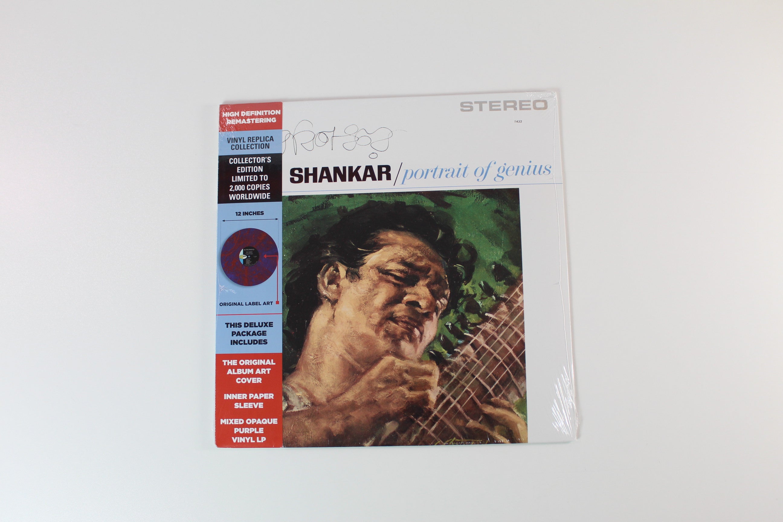 Ravi Shankar - Portrait Of Genius on Culture Factory Ltd Purple Mixed Vinyl Reissue Sealed