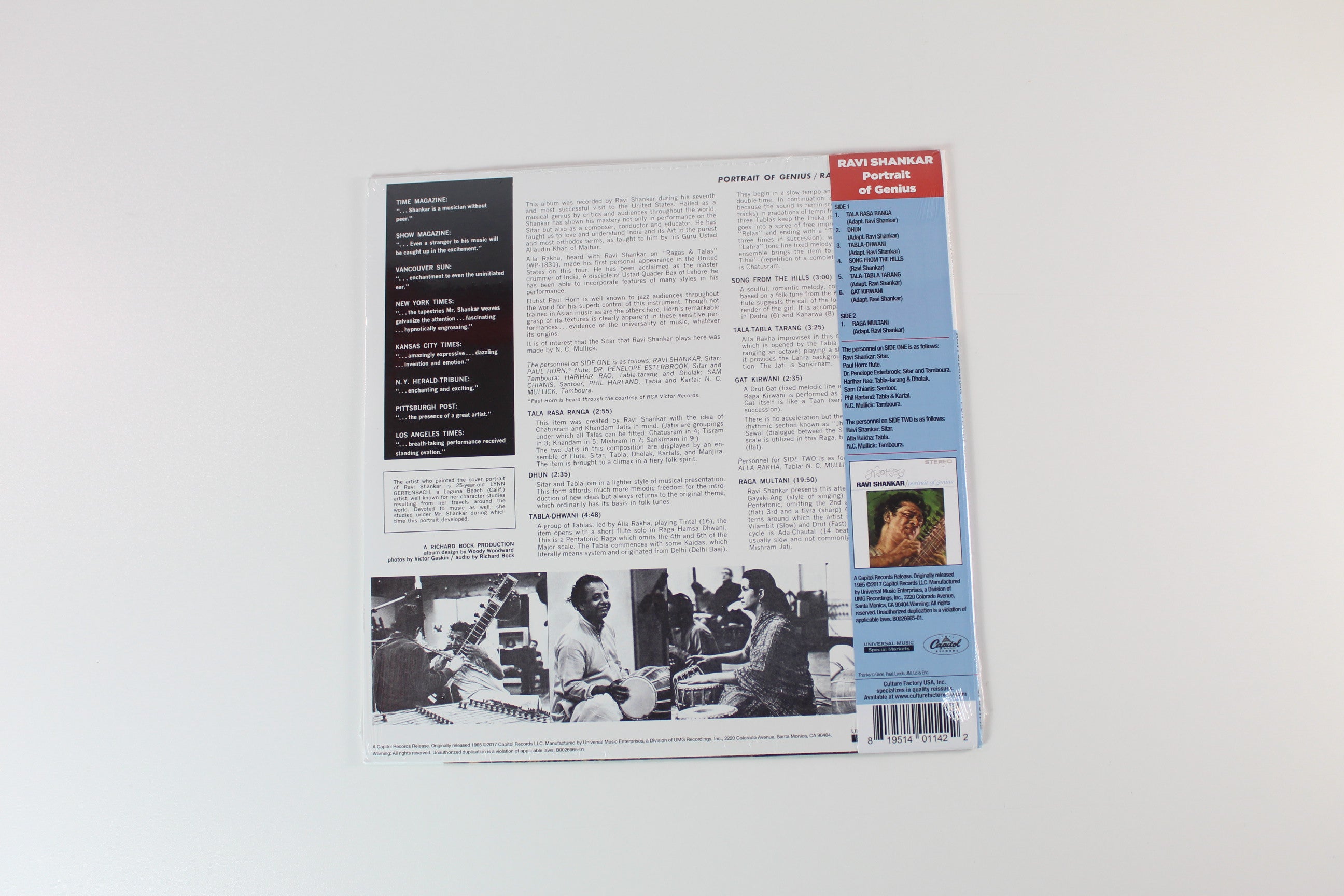Ravi Shankar - Portrait Of Genius on Culture Factory Ltd Purple Mixed Vinyl Reissue Sealed