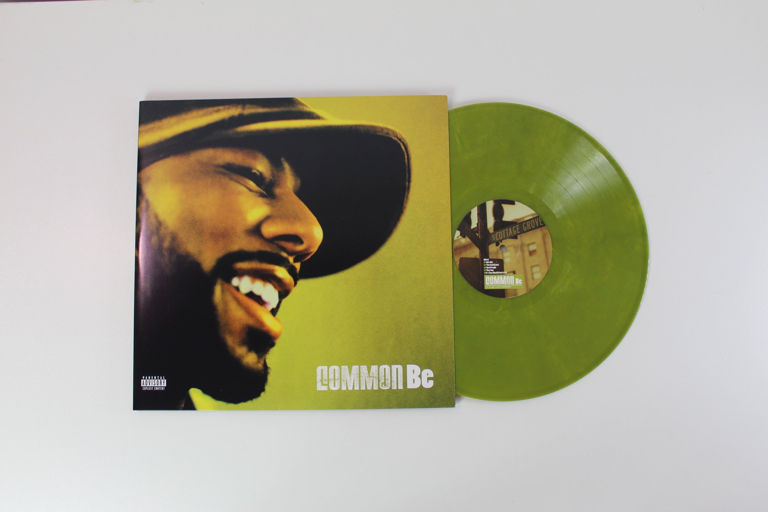 Common - Be on Geffen Ltd. Yellow Marble Vinyl Reissue w/ Signed Insert