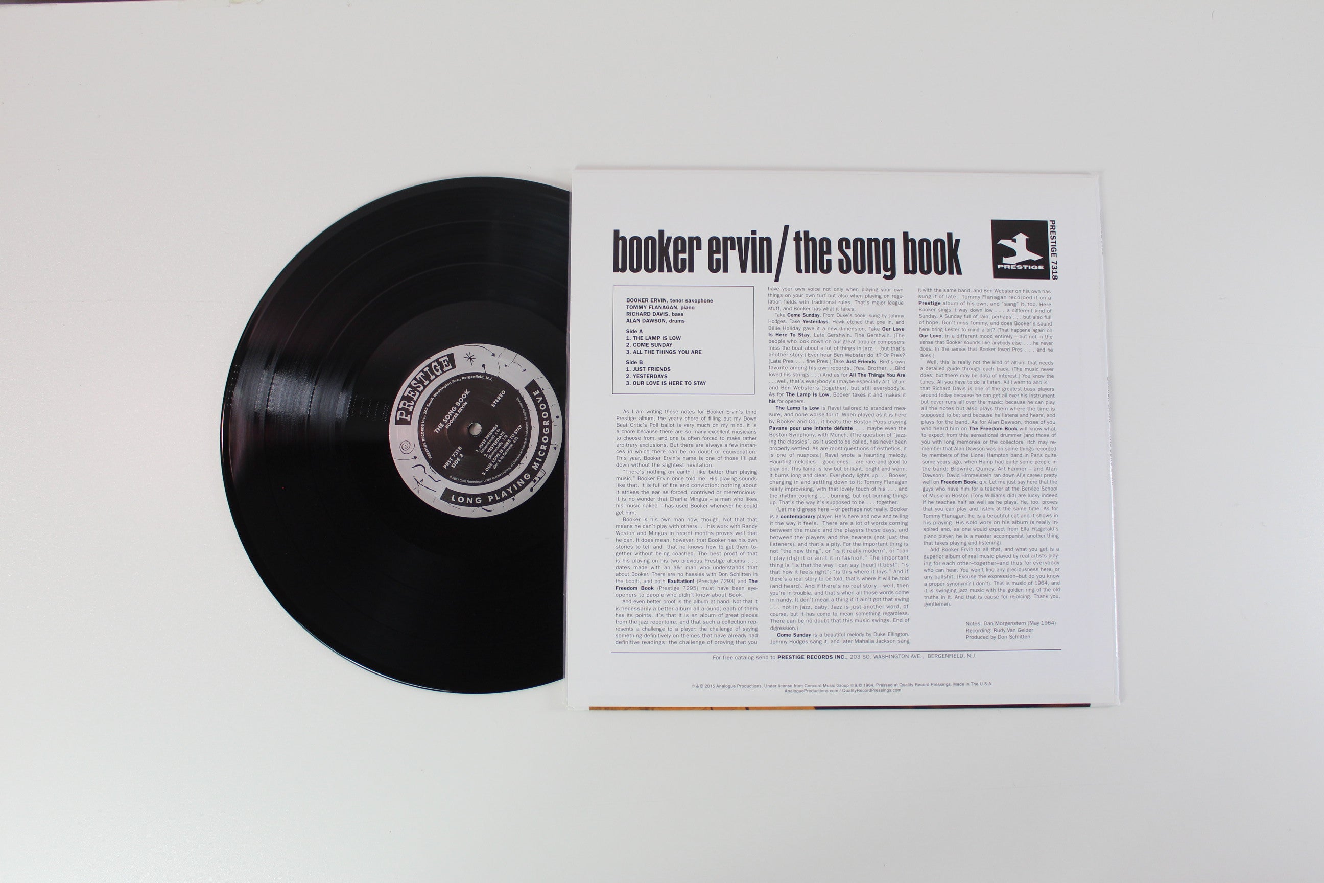 Booker Ervin - The Song Book on Prestige/Analogue Productions Reissue 200g