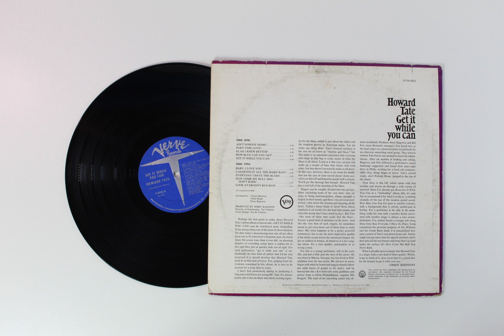 Howard Tate - Get It While You Can on Verve Records Mono