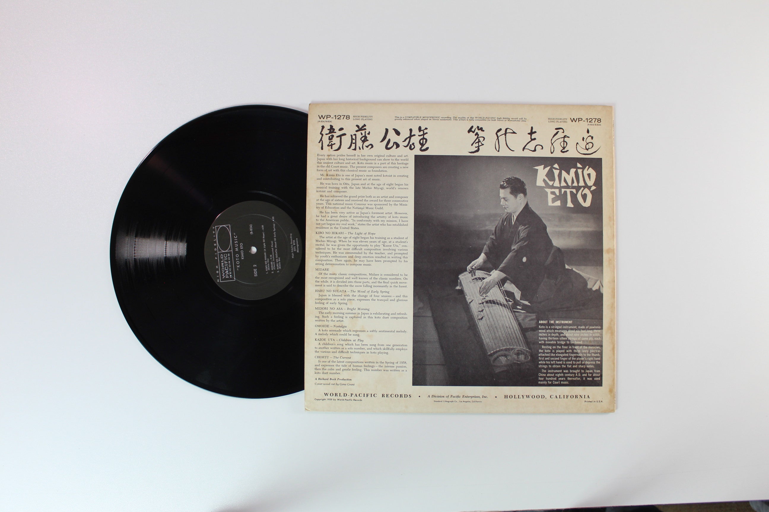 Kimio Eto - Koto Music on World Pacific Records - Mono