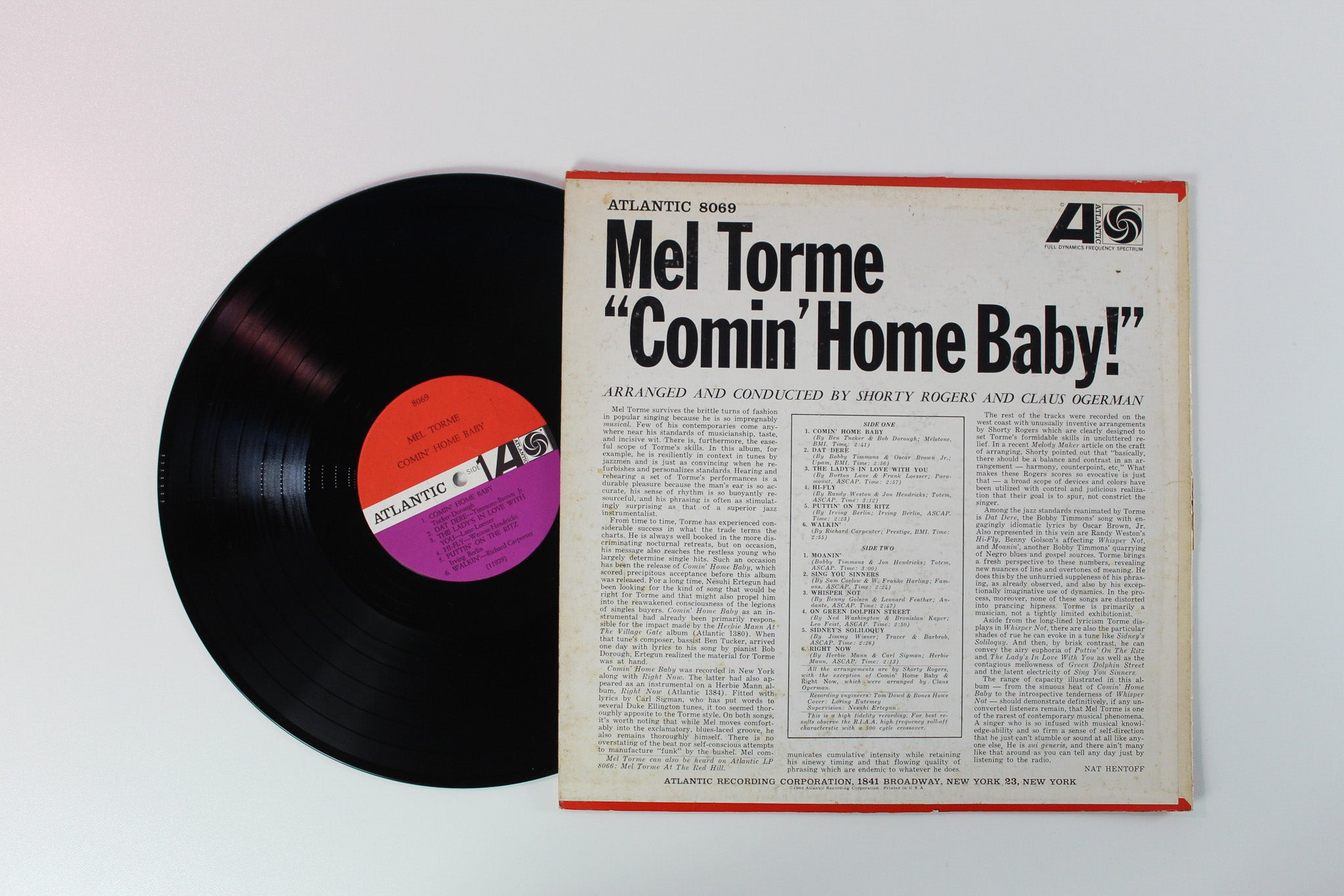 Mel Tormé - Comin' Home Baby! on Atlantic Mono