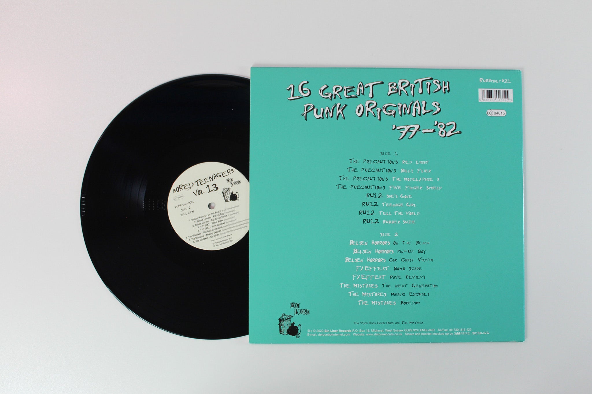 Various - Bored Teenagers Vol.13: 16 Great British Punk Originals '77-'82 on Bin Liner Records
