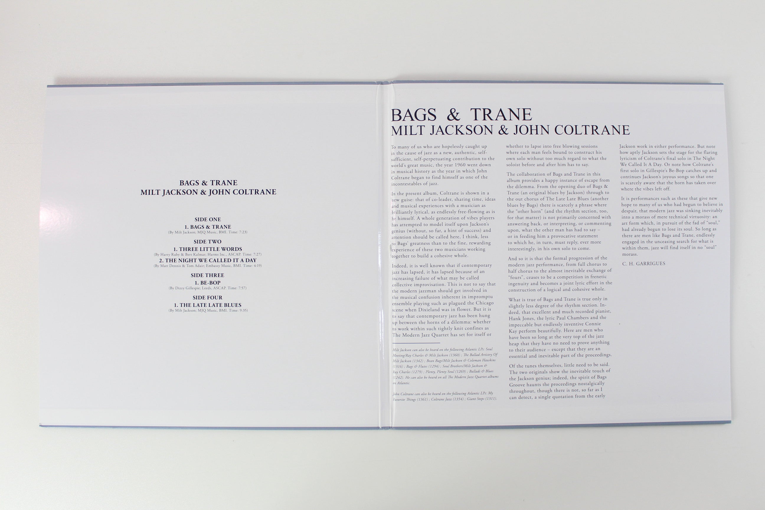 Milt Jackson & John Coltrane - Bags & Trane on ORG/Atlantic 45 RPM Reissue