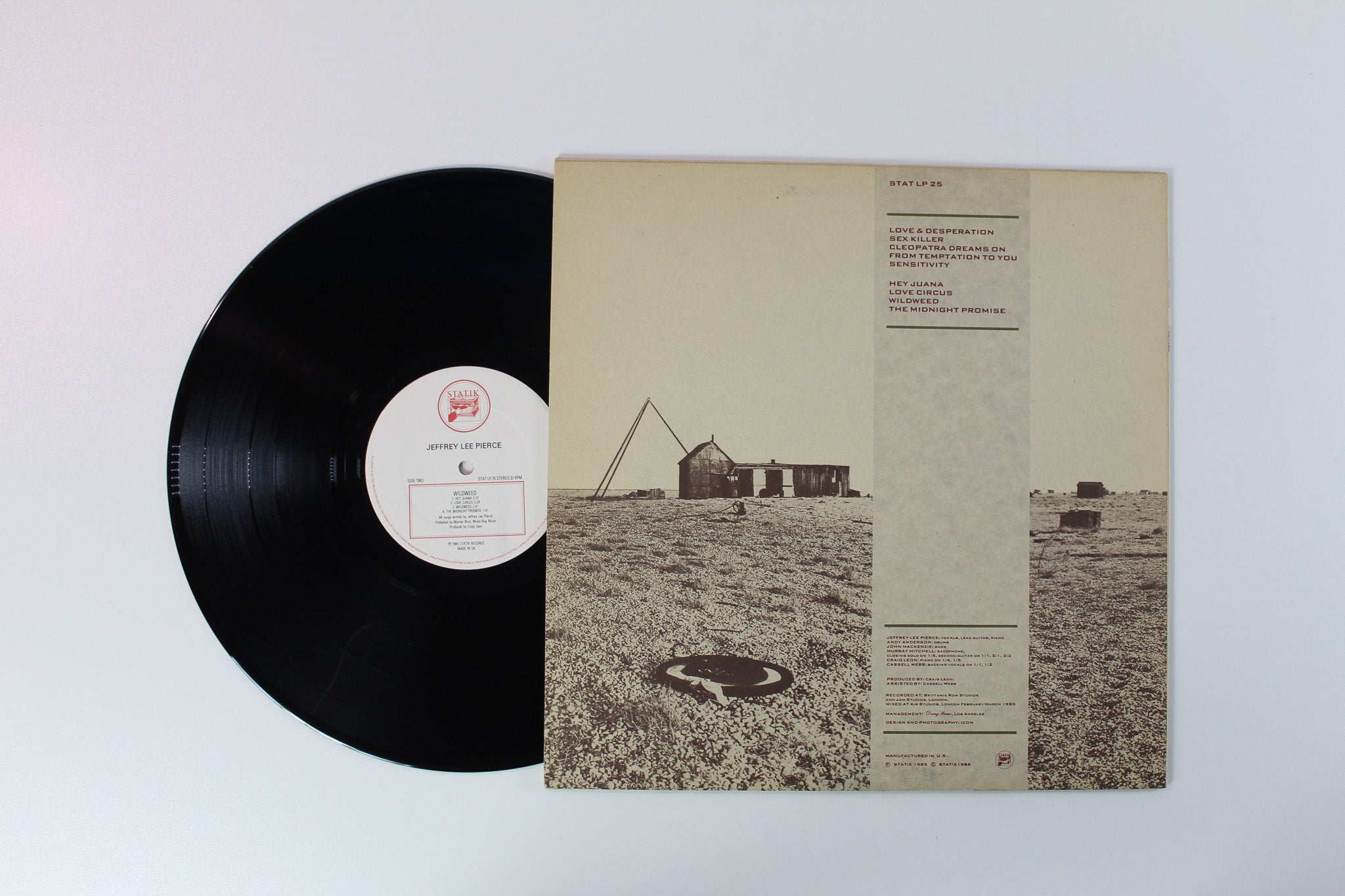 Jeffrey Lee Pierce - Wildweed on Statik Records - UK pressing