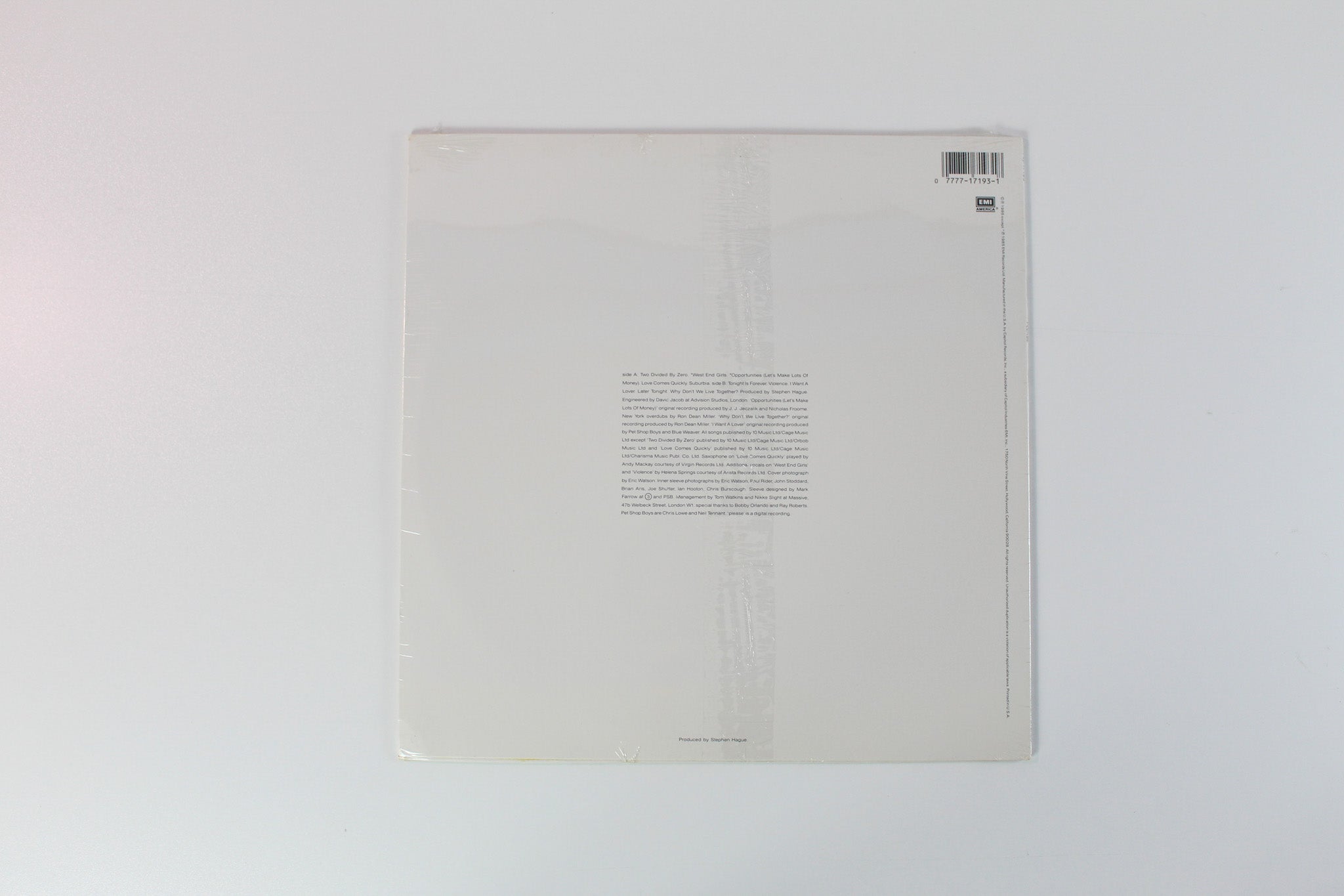 Pet Shop Boys - Please on EMI America Sealed