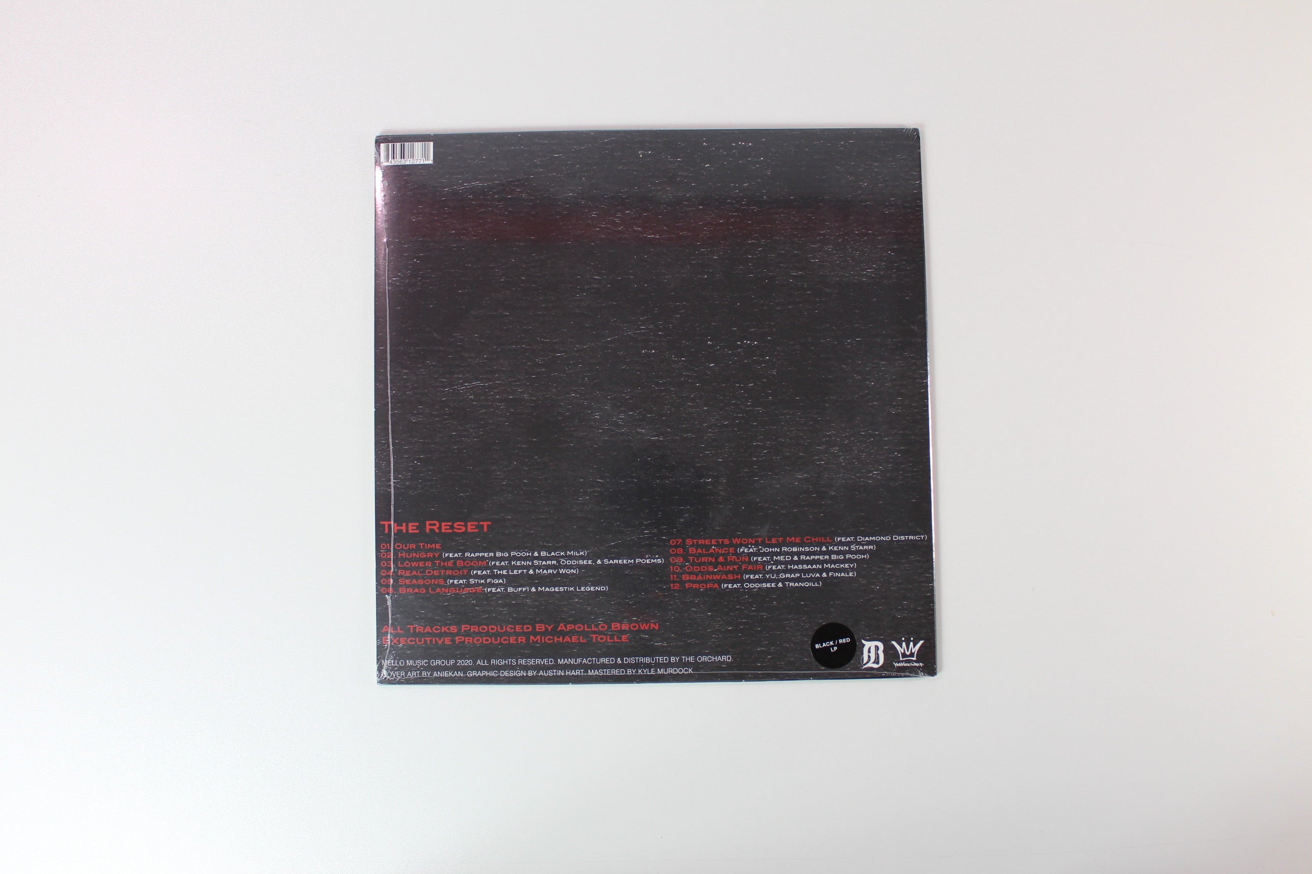 Apollo Brown - The Reset on Mello Music Group - Sealed Red/Black Split Vinyl