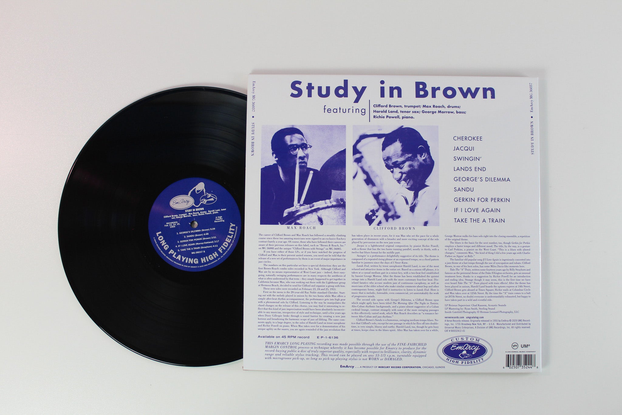 Clifford Brown And Max Roach - Study In Brown on Emarcy Verve Acoustic Sounds Series Reissue