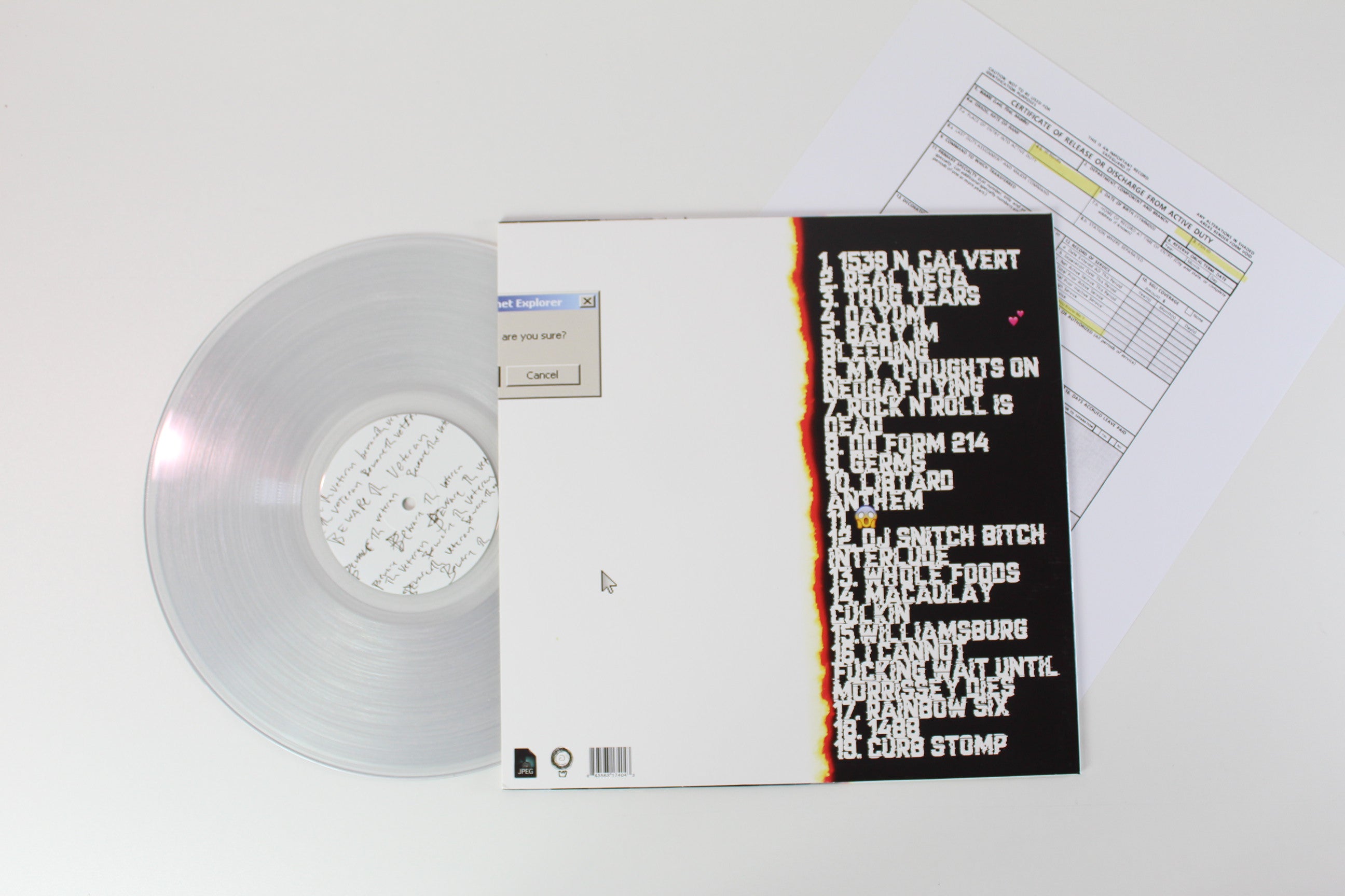 JPEGMAFIA - Veteran on Deathbomb Arc Clear Vinyl Reissue