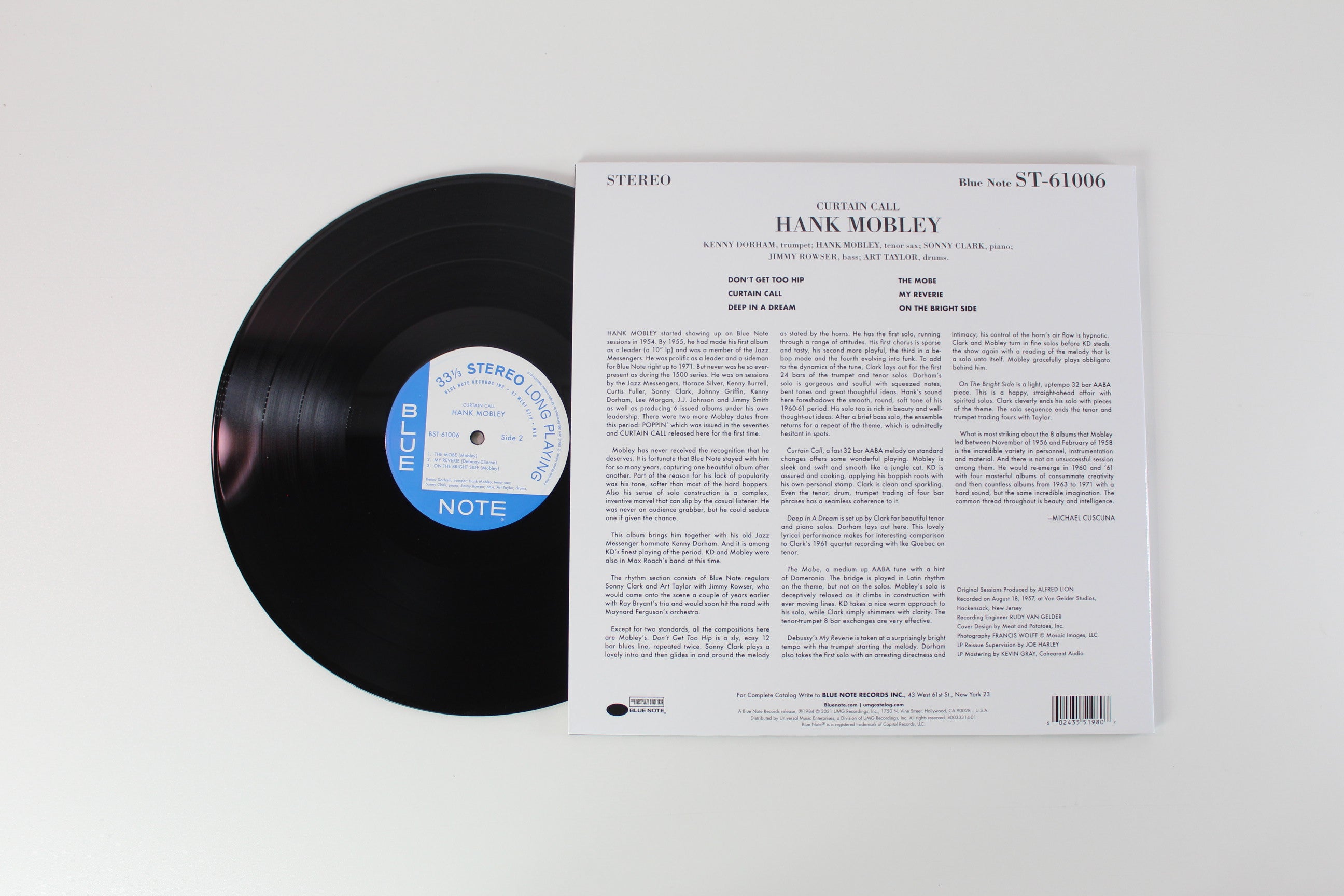 Hank Mobley - Curtain Call on Blue Note Tone Poet Series Reissue
