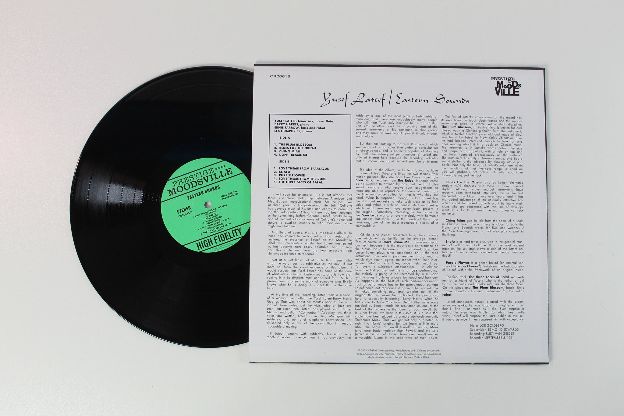 Yusef Lateef - Eastern Sounds on Craft Recordings OJC 180 Gram Reissue