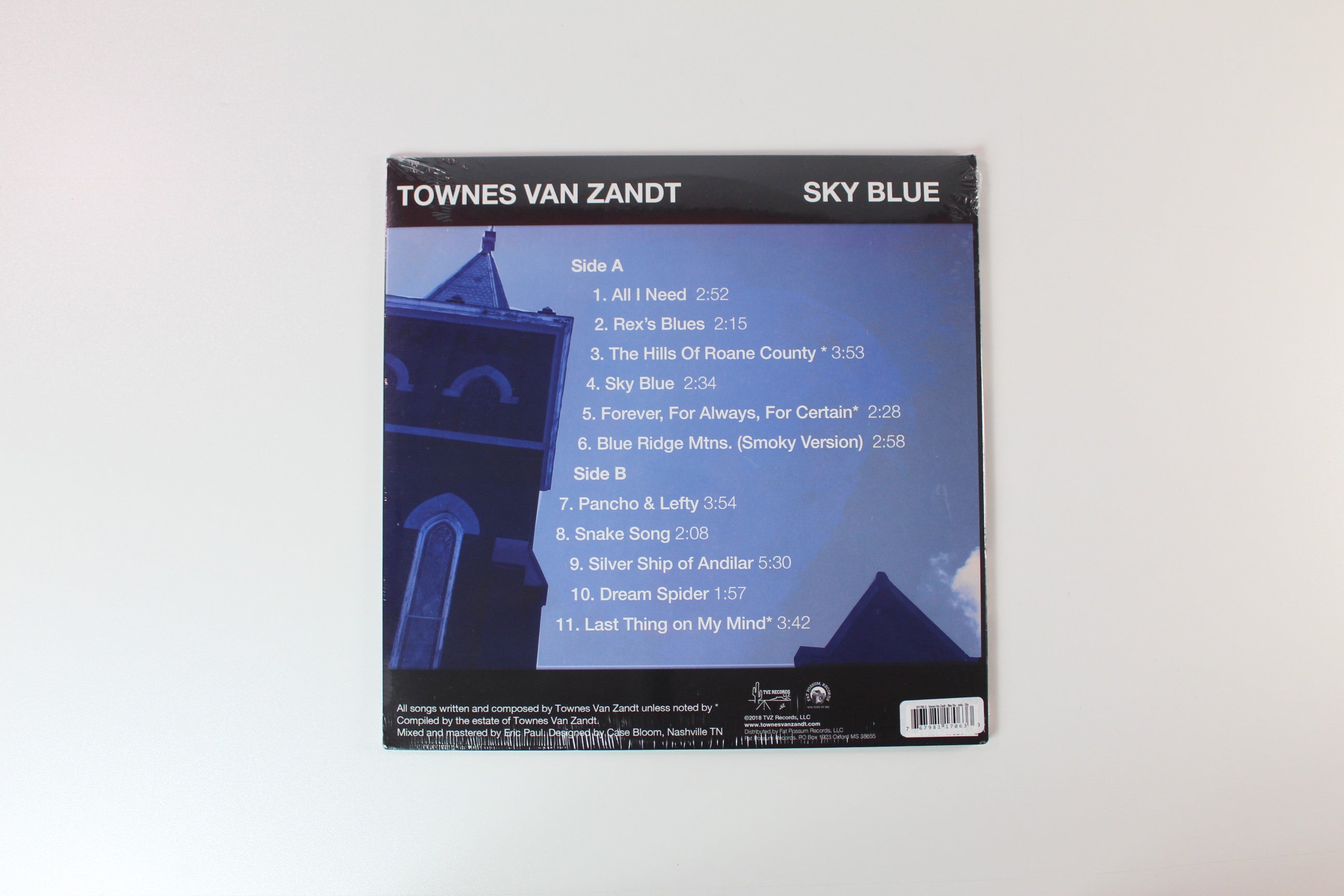 Townes Van Zandt - Sky Blue on Fat Possum Ltd Sky Blue Vinyl Sealed