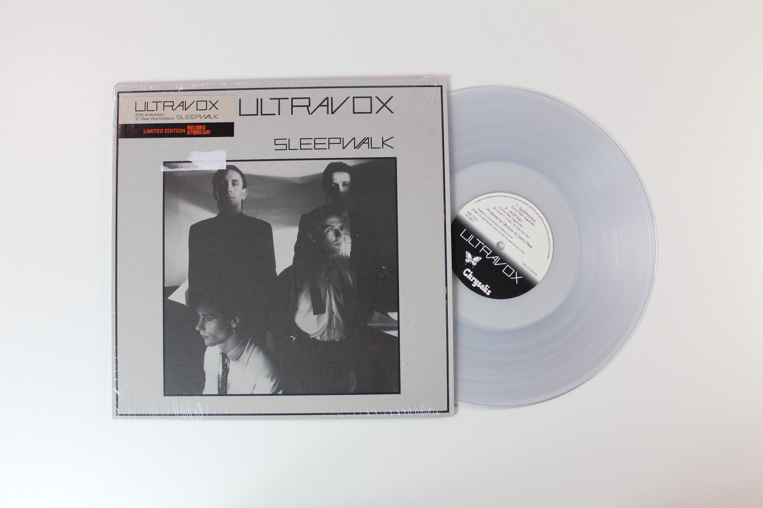 Ultravox - Sleepwalk on Chrysalis RSD 2020 Ltd Clear Vinyl 12" Single Reissue