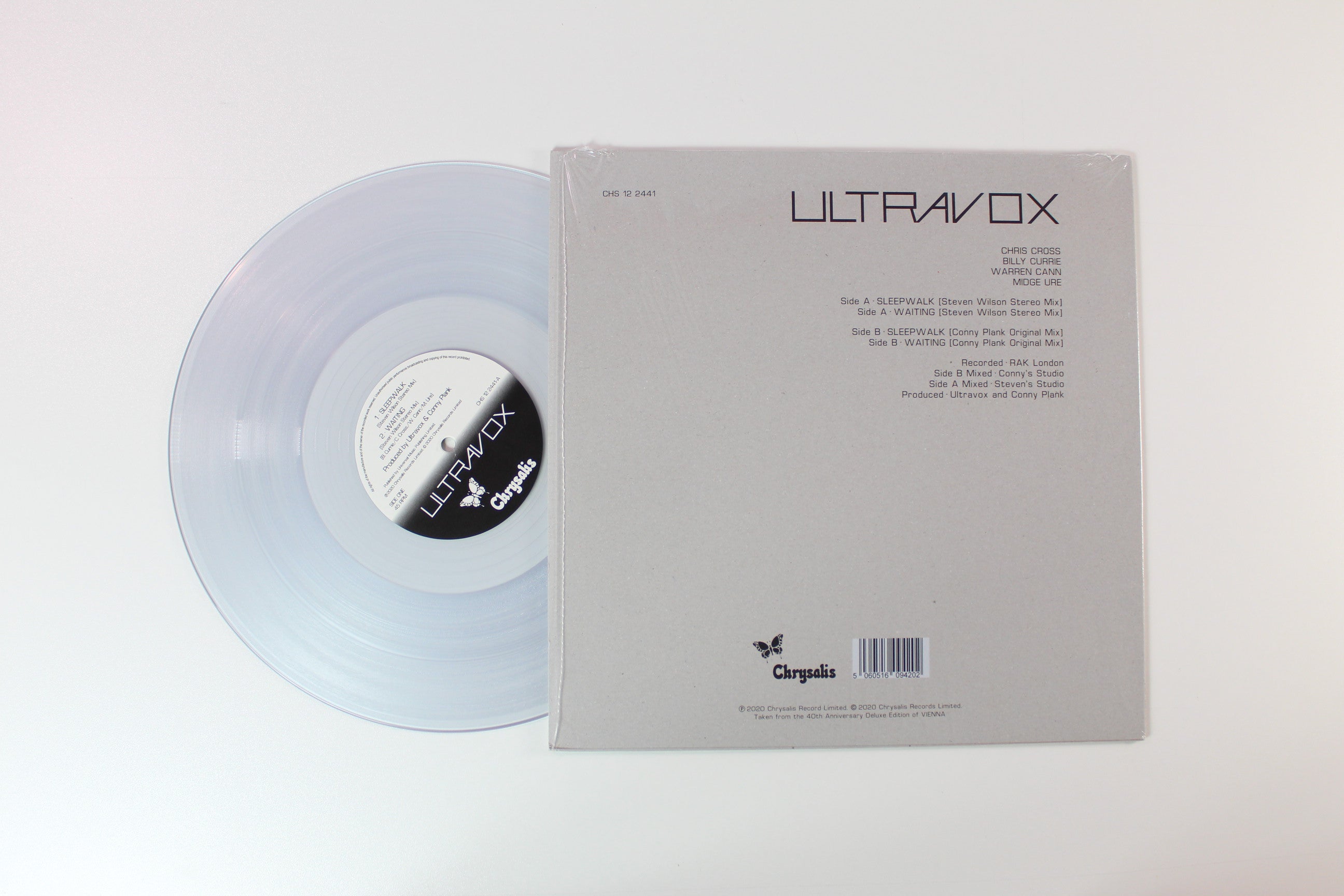 Ultravox - Sleepwalk on Chrysalis RSD 2020 Ltd Clear Vinyl 12" Single Reissue